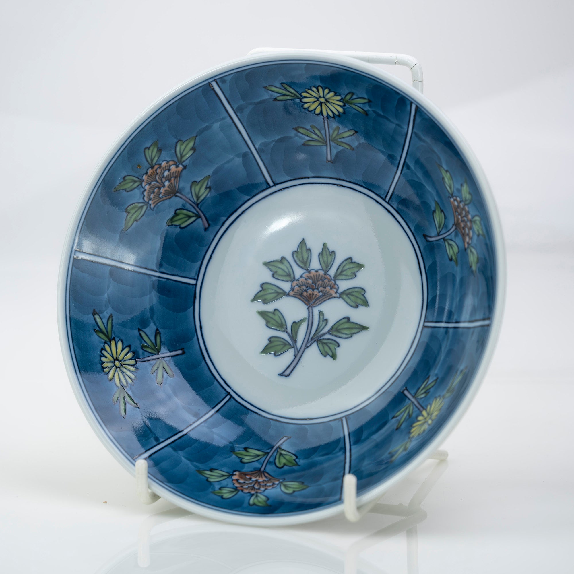 Gen'emon Kiln, Koremoku Kiln, Somenishiki Hibiscus Hand Bowl, Medium Bowl, 18cm, Arita Ware
