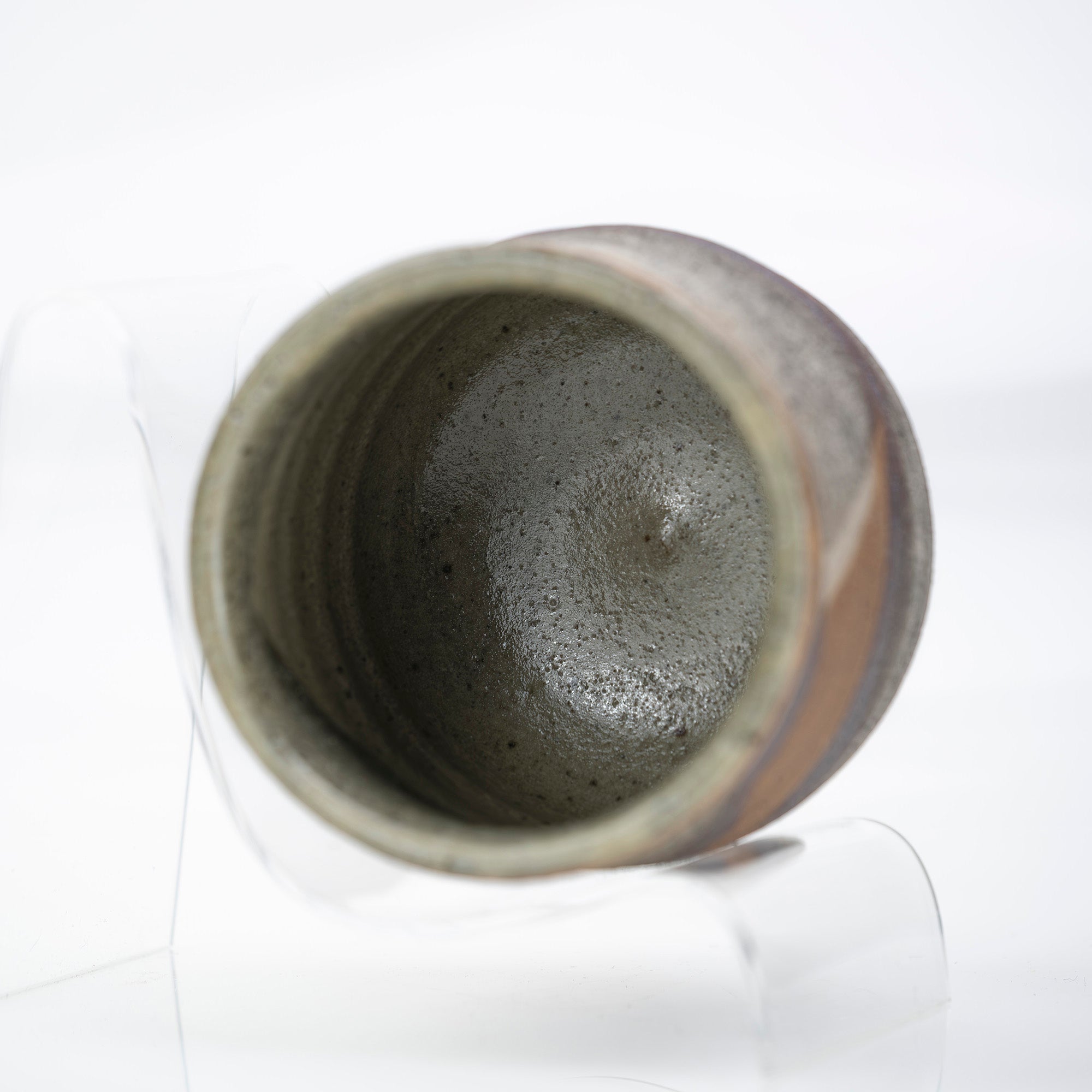 Omiyaji Michiko, cut-out pattern teacup, with box, female artist, Mashiko ware
