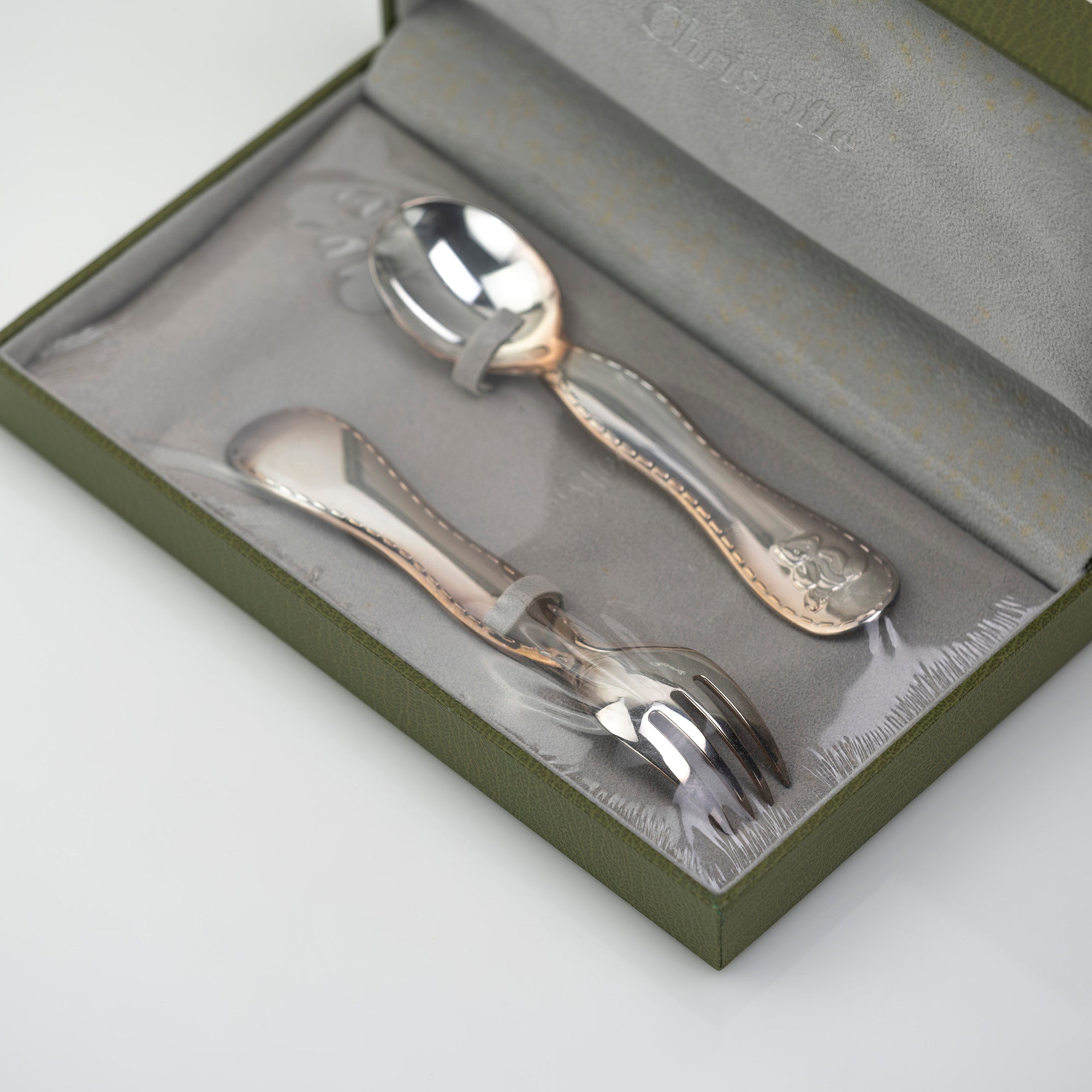 Christofle Christofle Silver Baby Spoon & Fork Unopened