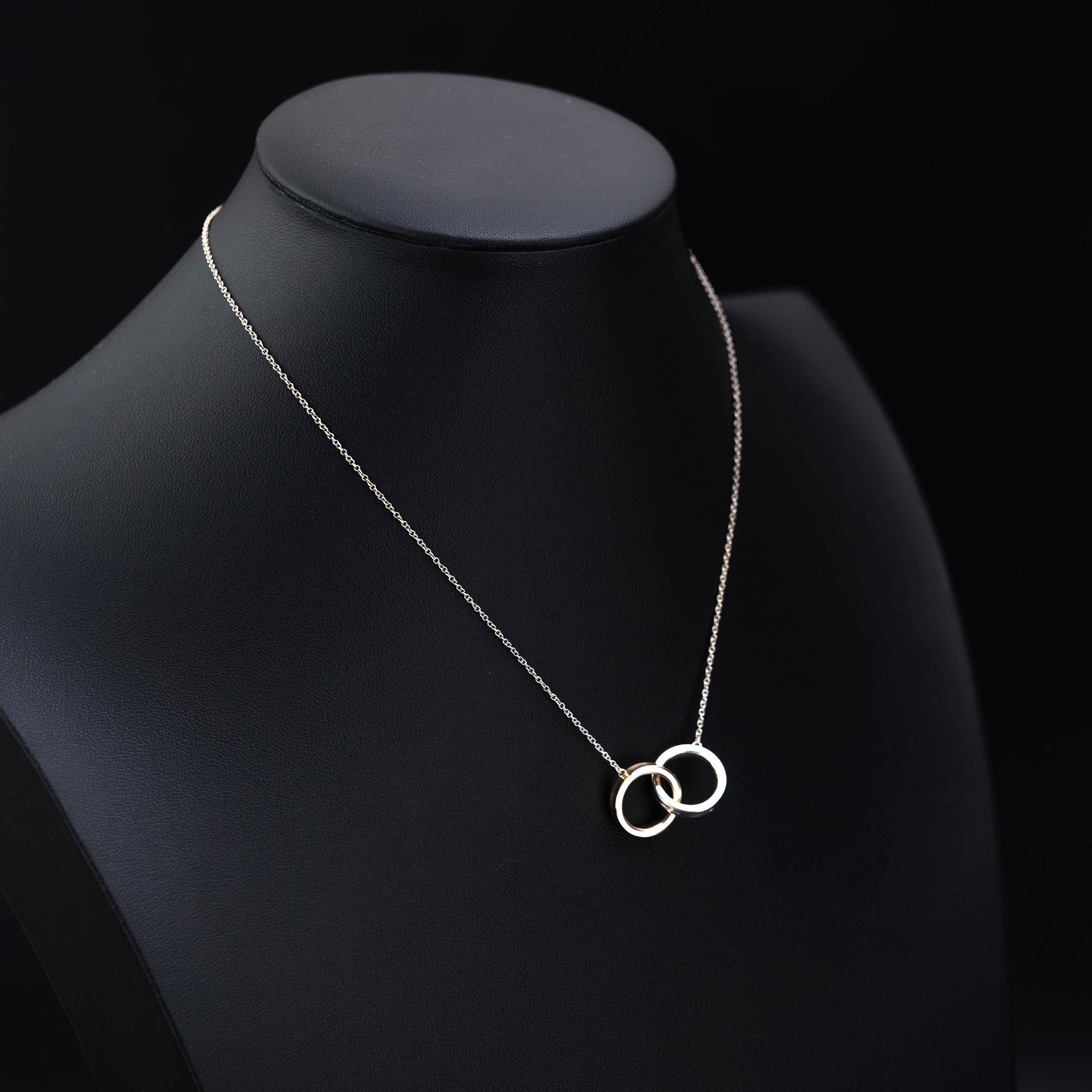 Tiffany & Co. 1837 Interlocking Circle Necklace, 925 Silver x Rubedo Metal