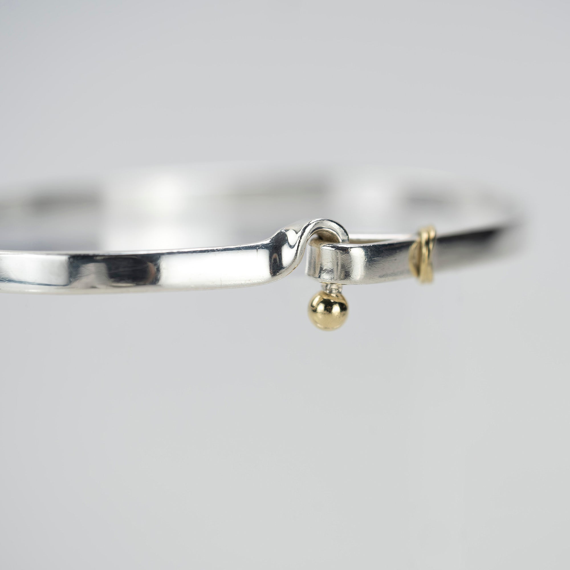 Tiffany & Co. Hook & Eye Bangle Bracelet Accessory Silver 925 K18 11.89g
