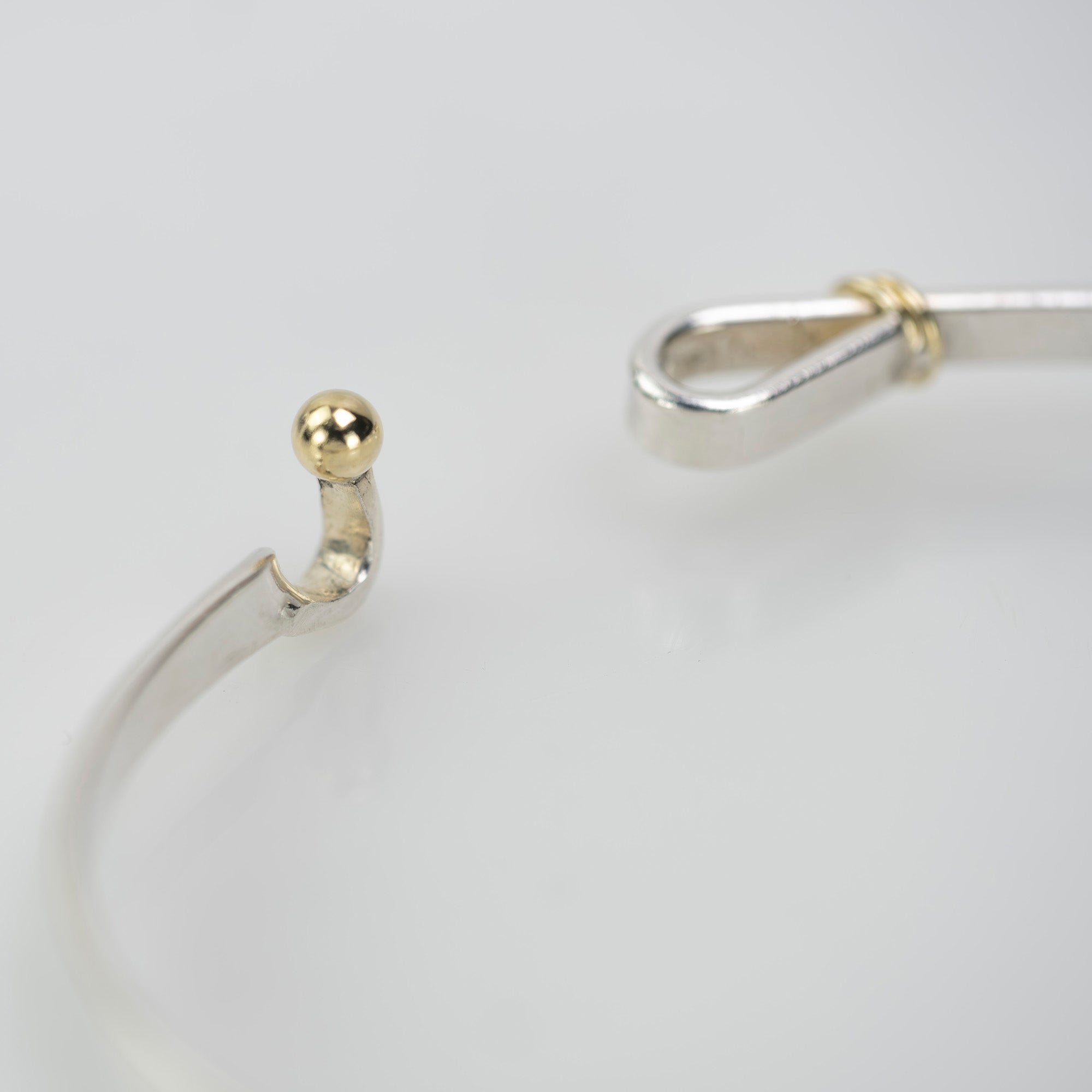 Tiffany & Co. Hook & Eye Bangle Bracelet Accessory Silver 925 K18 11.89g