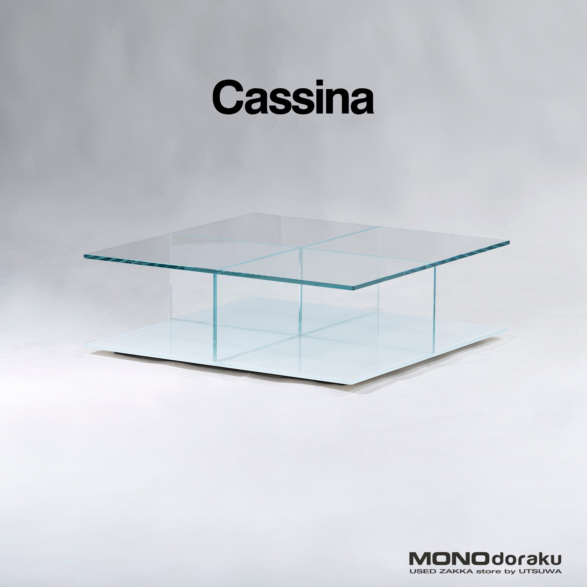 Cassina Center Table ◆Limited delivery within Tokyo◆ Cassina 269 MEX Square Low Table Glass Table Modern