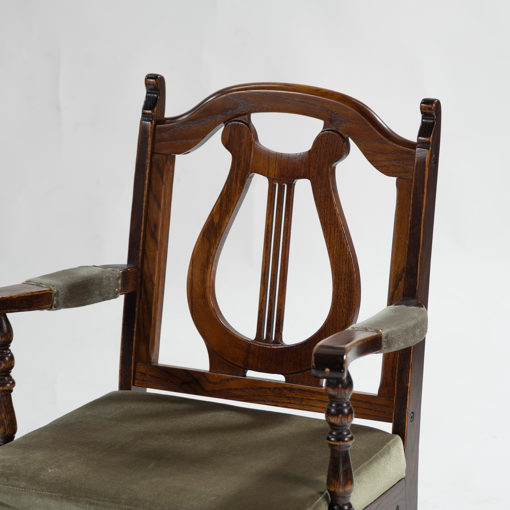 5-piece dining set, British country style, oak wood, armchair, dining chair, dining table, antique style, Mitsukoshi