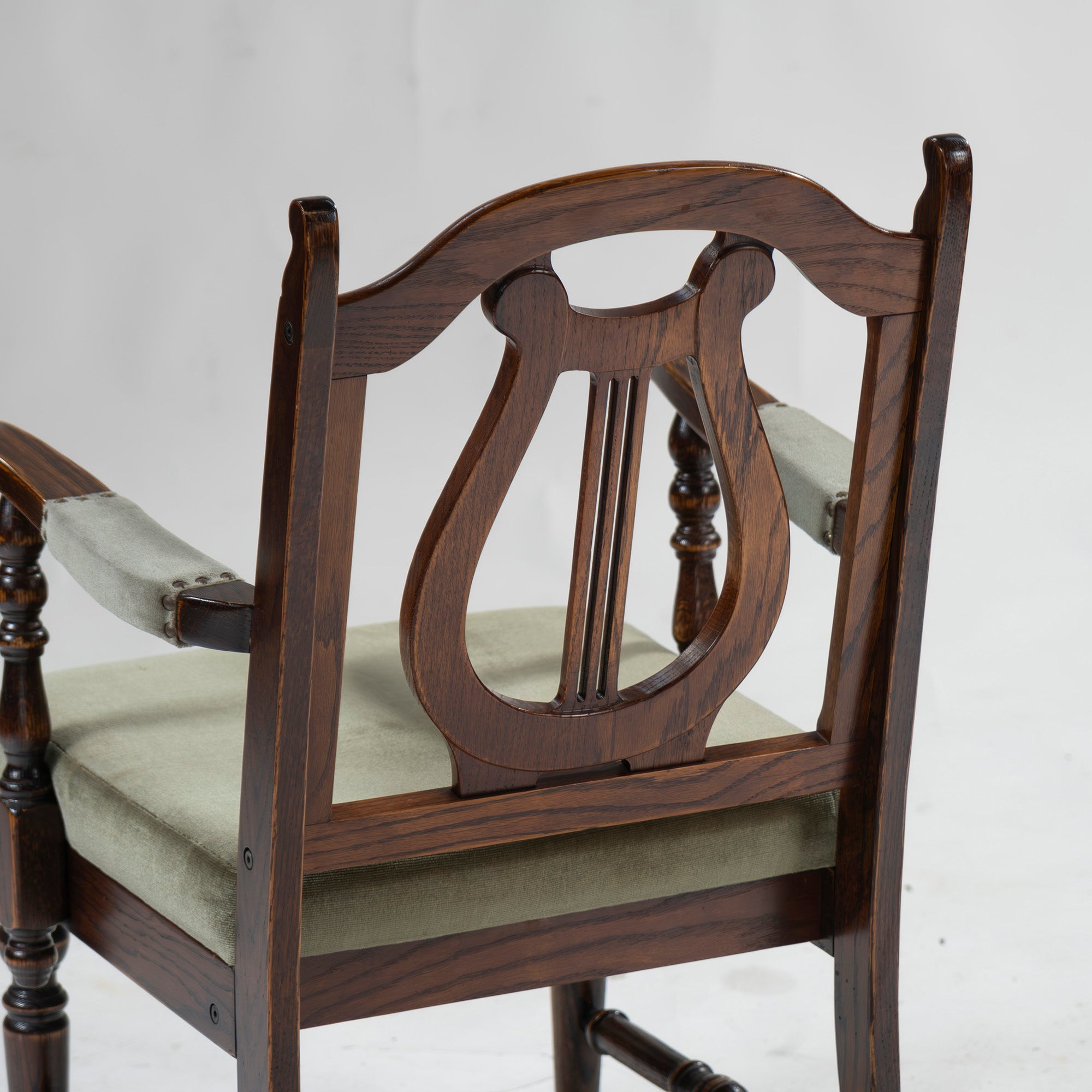 5-piece dining set, British country style, oak wood, armchair, dining chair, dining table, antique style, Mitsukoshi