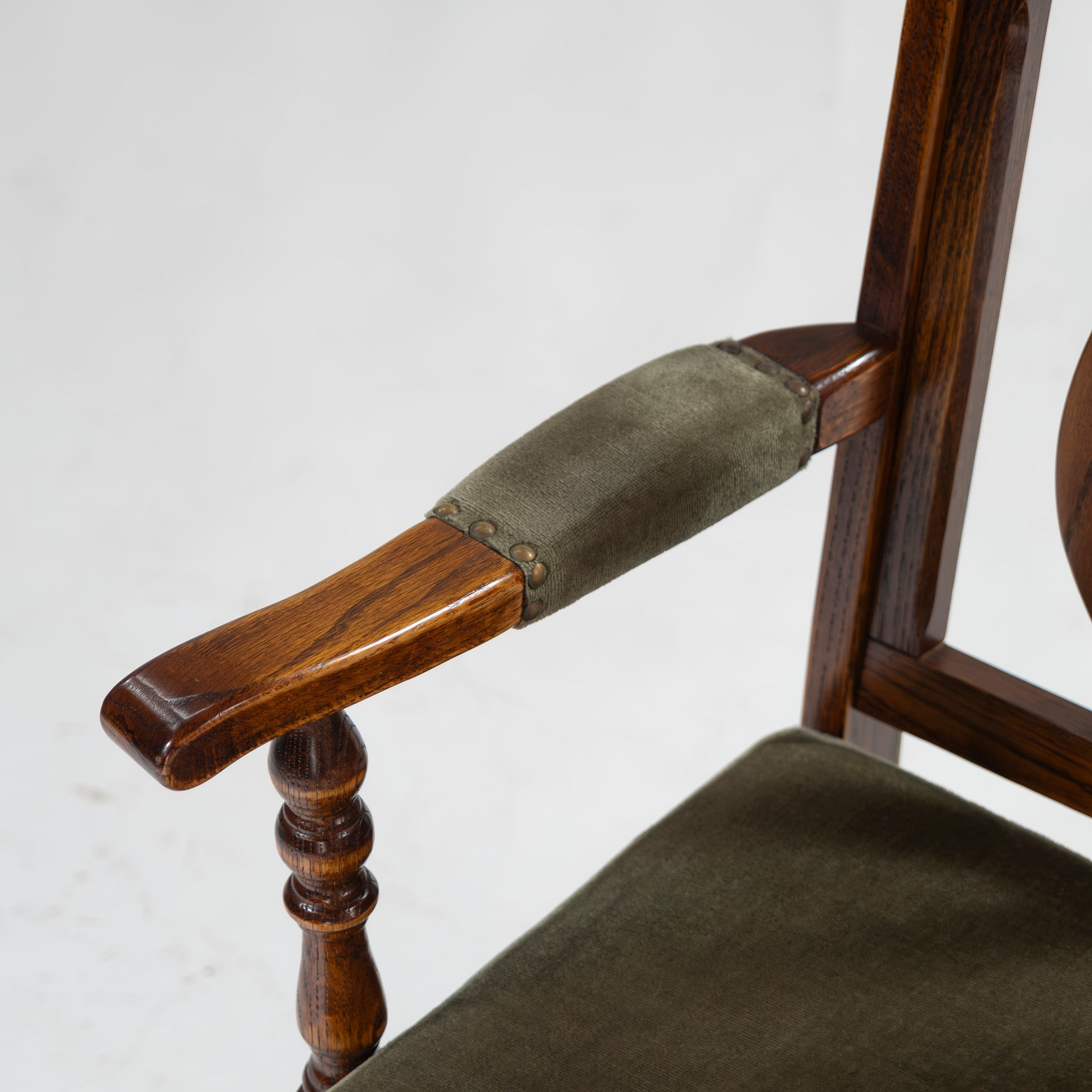 5-piece dining set, British country style, oak wood, armchair, dining chair, dining table, antique style, Mitsukoshi