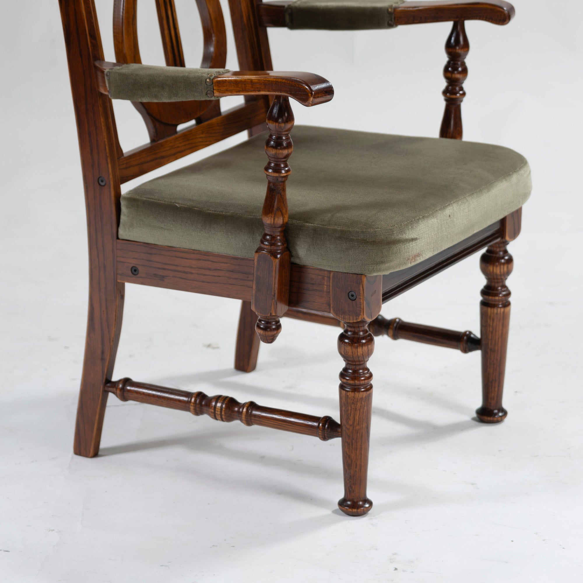 5-piece dining set, British country style, oak wood, armchair, dining chair, dining table, antique style, Mitsukoshi