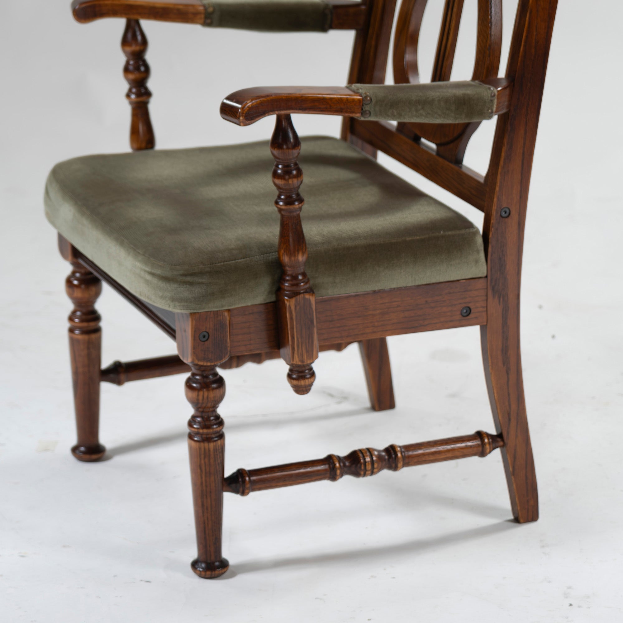 5-piece dining set, British country style, oak wood, armchair, dining chair, dining table, antique style, Mitsukoshi
