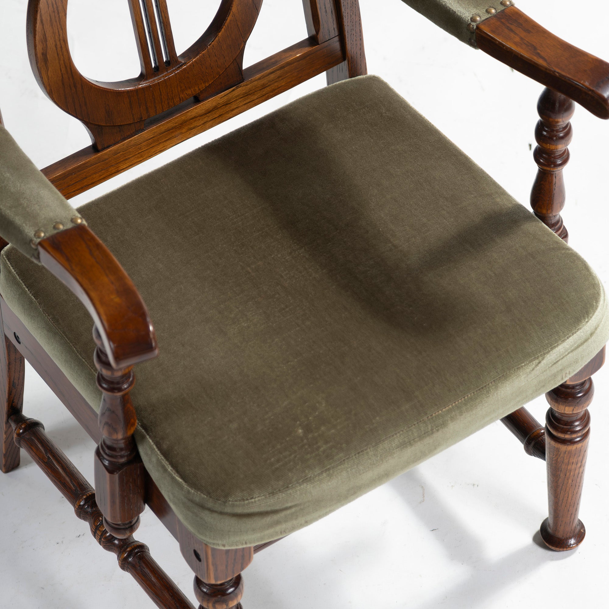 5-piece dining set, British country style, oak wood, armchair, dining chair, dining table, antique style, Mitsukoshi