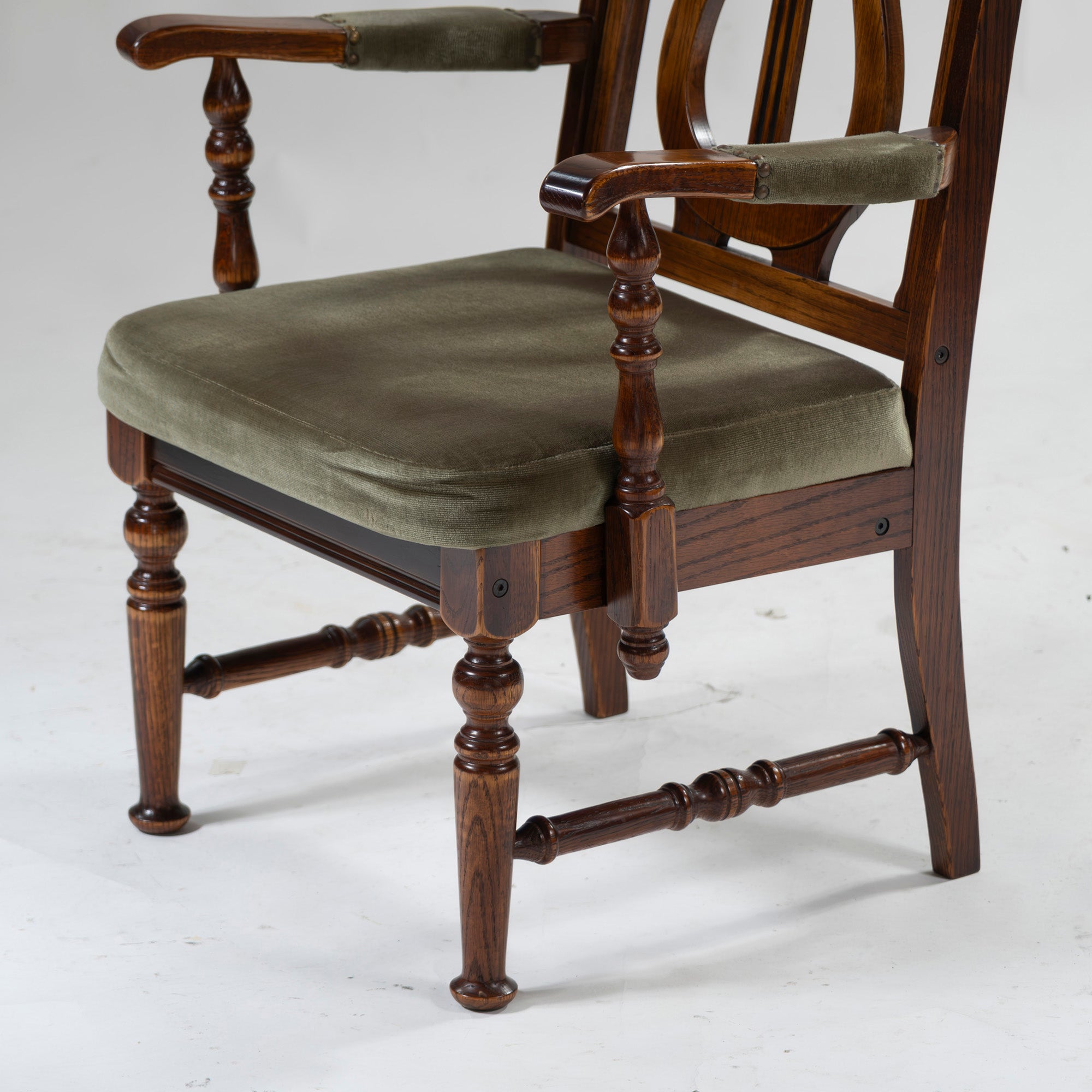 5-piece dining set, British country style, oak wood, armchair, dining chair, dining table, antique style, Mitsukoshi