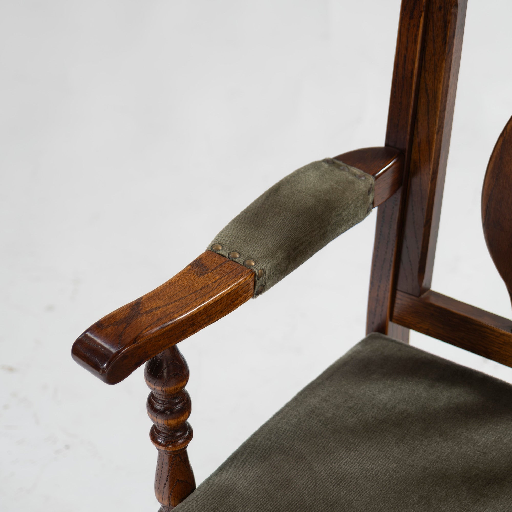 5-piece dining set, British country style, oak wood, armchair, dining chair, dining table, antique style, Mitsukoshi