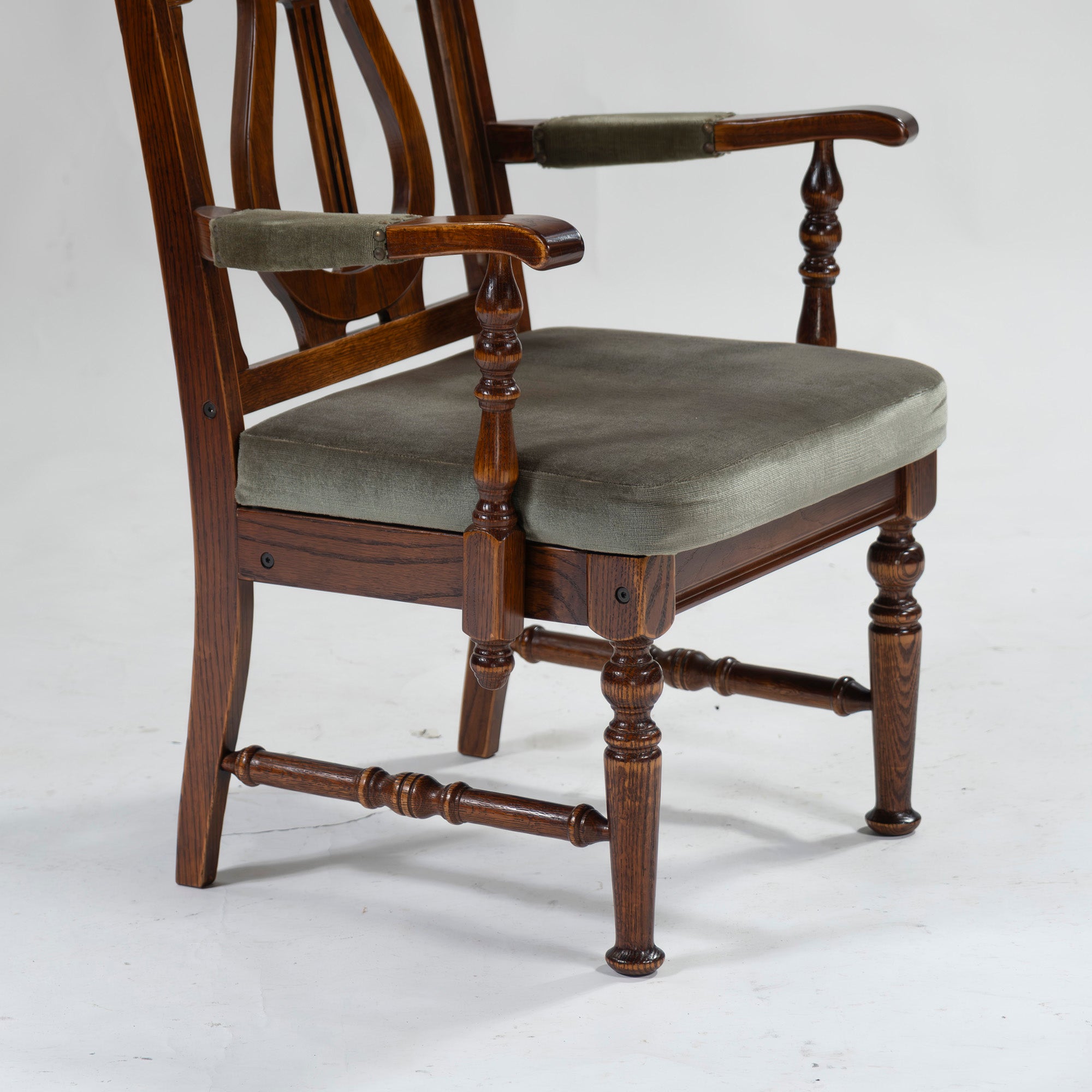 5-piece dining set, British country style, oak wood, armchair, dining chair, dining table, antique style, Mitsukoshi