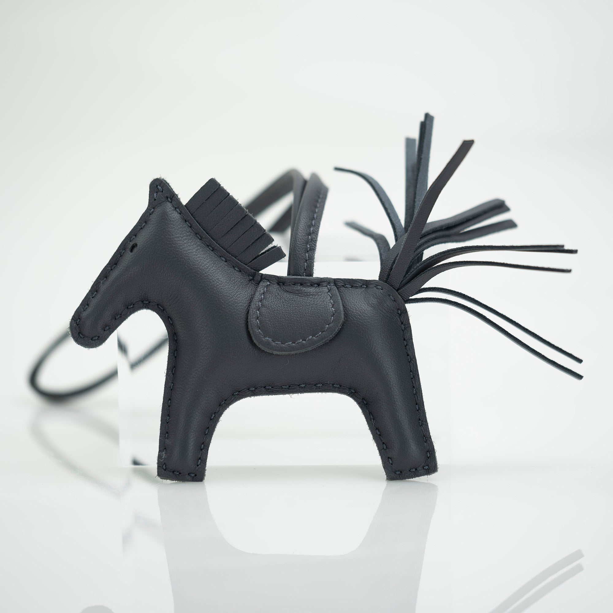 Hermes Rodeo Charm PM W Engraved 2024 Made in Ardoise Anjou Milo Leather Boxed Good Condition