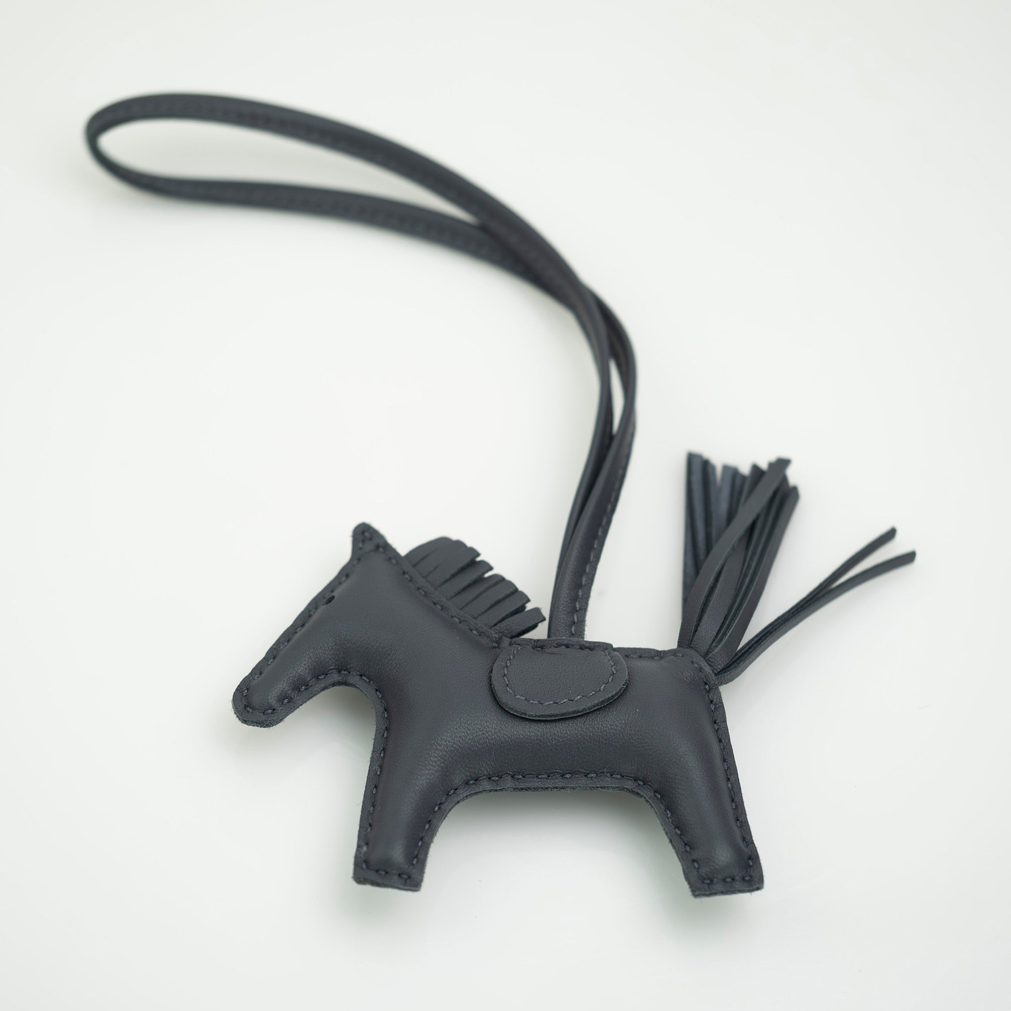 Hermes Rodeo Charm PM W Engraved 2024 Made in Ardoise Anjou Milo Leather Boxed Good Condition