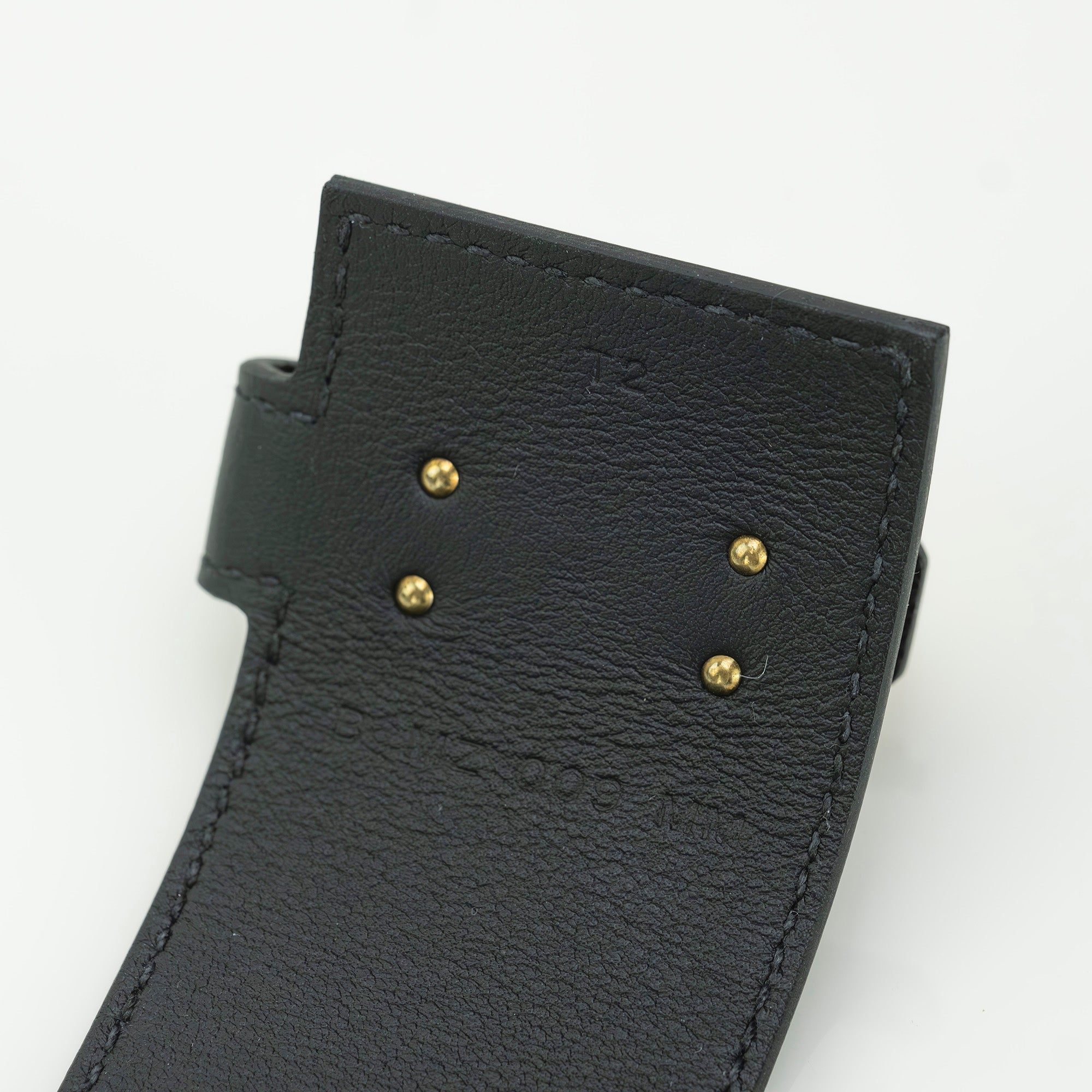 Hermès Kelly Twist GM Leather Bracelet, Black and Gold, B Stamp, 2023