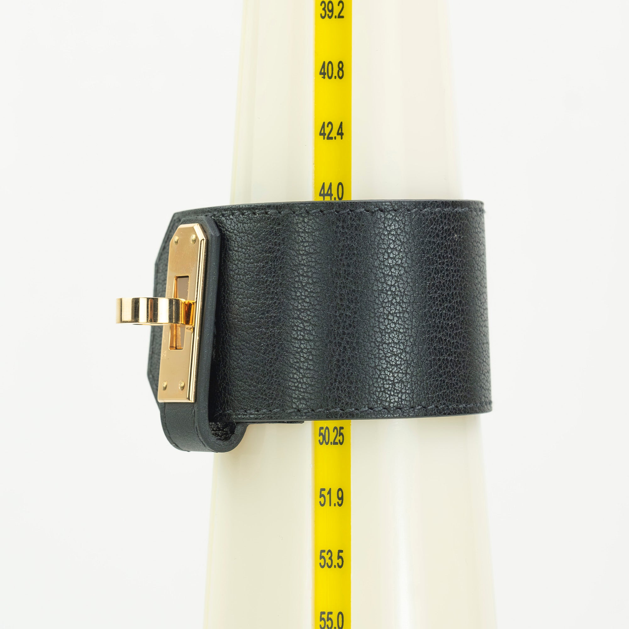 Hermès Kelly Twist GM Leather Bracelet, Black and Gold, B Stamp, 2023