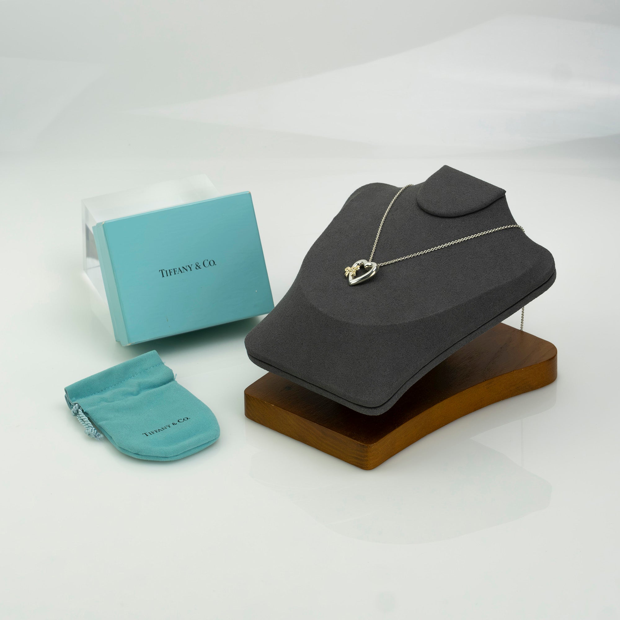 ティファニー TIFFANY&Co. ハートリボン ネックレス レディースアクセサリー シルバー925 K18