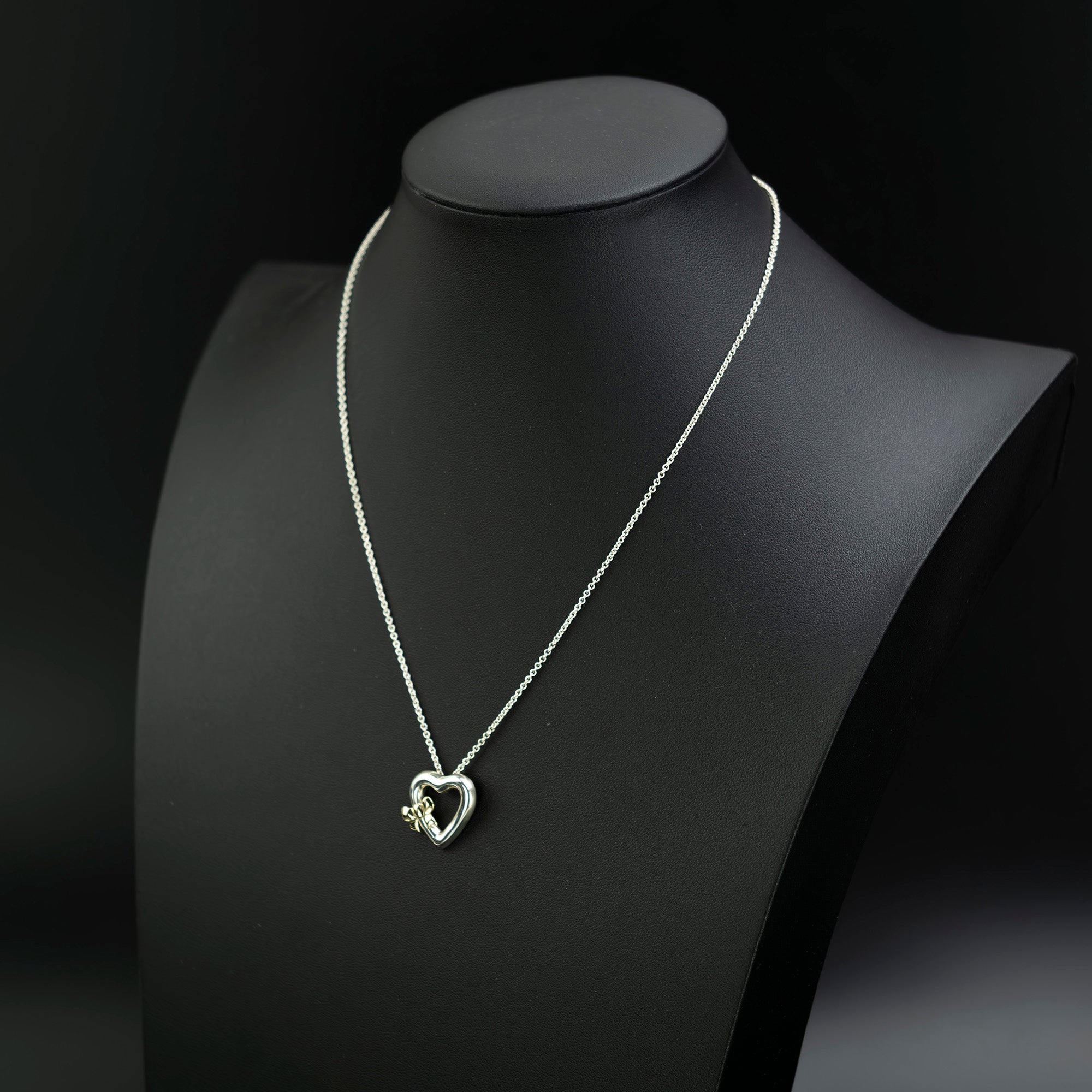 ティファニー TIFFANY&Co. ハートリボン ネックレス レディースアクセサリー シルバー925 K18
