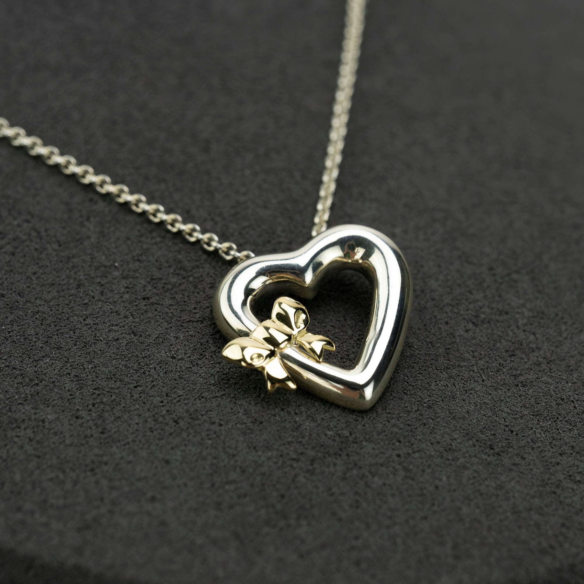 ティファニー TIFFANY&Co. ハートリボン ネックレス レディースアクセサリー シルバー925 K18