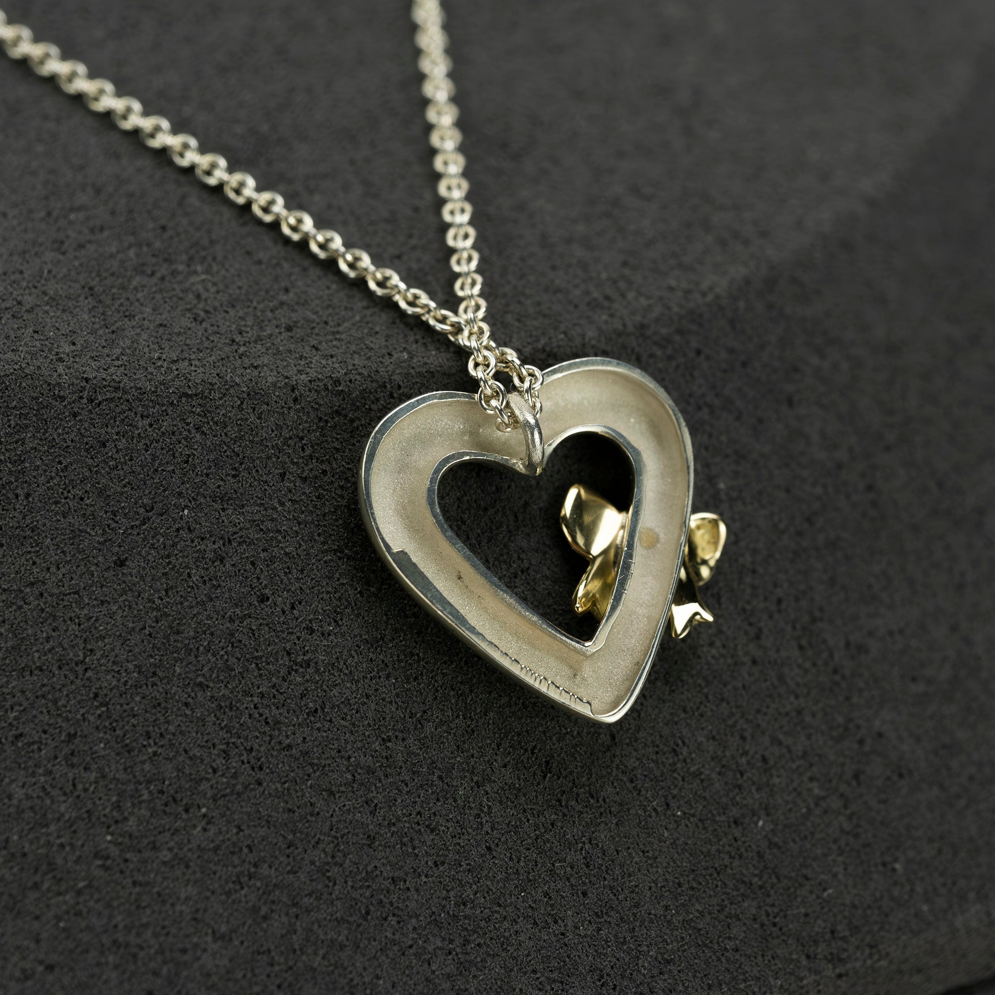 ティファニー TIFFANY&Co. ハートリボン ネックレス レディースアクセサリー シルバー925 K18