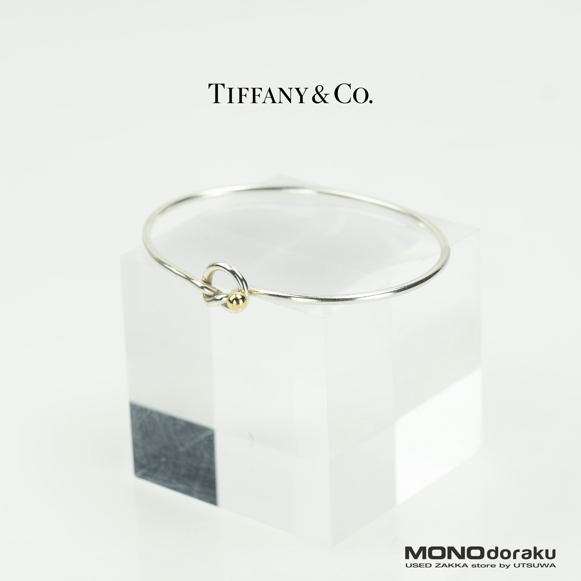 Tiffany & Co. Love Knot Bangle Bracelet Women's Accessory Silver 925 K18 7g