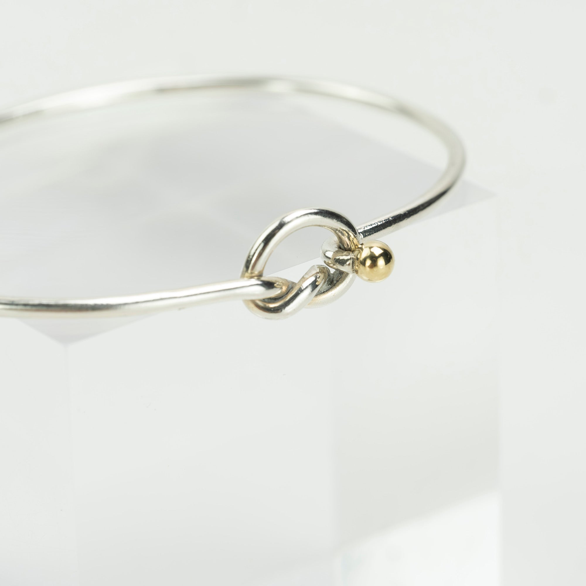 Tiffany & Co. Love Knot Bangle Bracelet Women's Accessory Silver 925 K18 7g