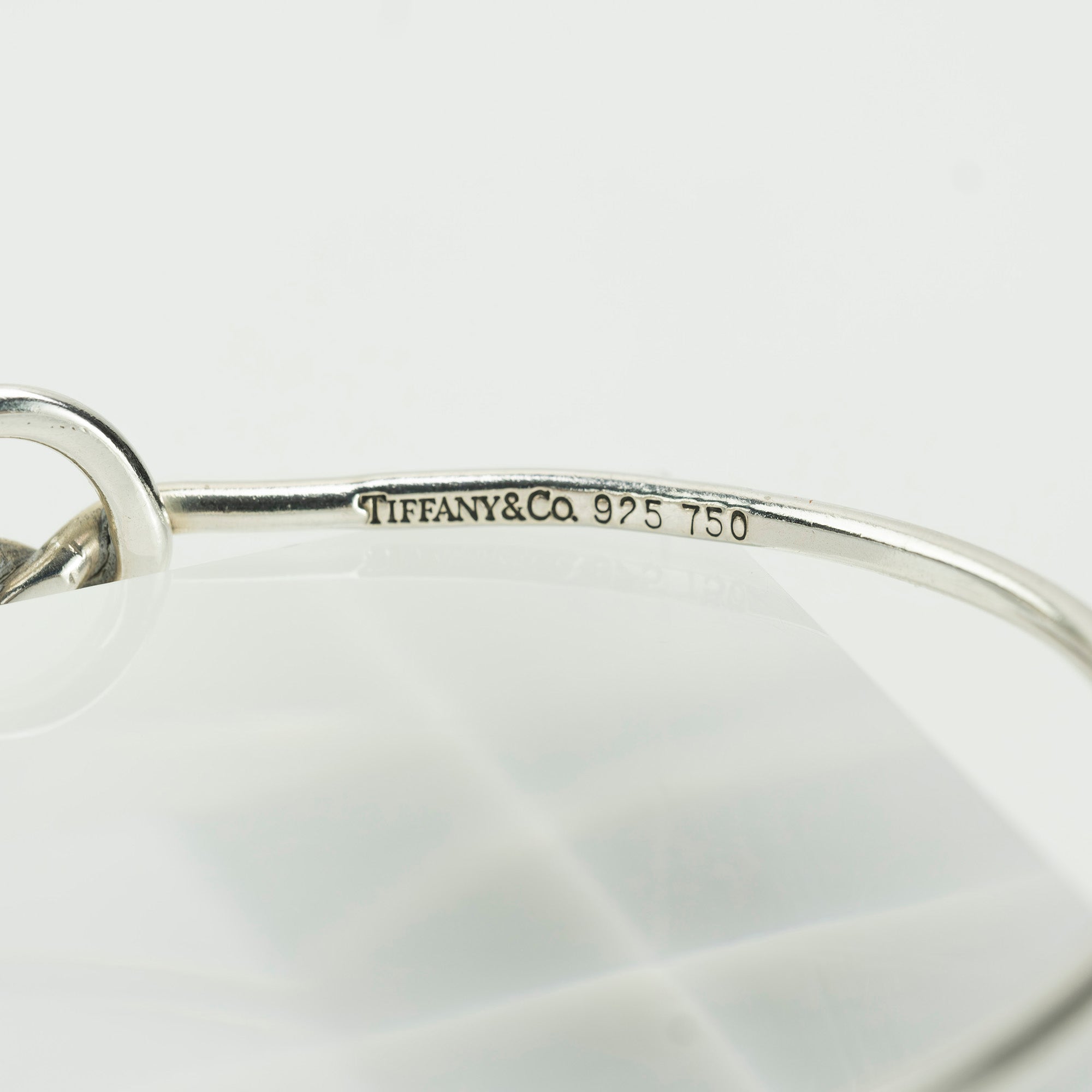 Tiffany & Co. Love Knot Bangle Bracelet Women's Accessory Silver 925 K18 7g