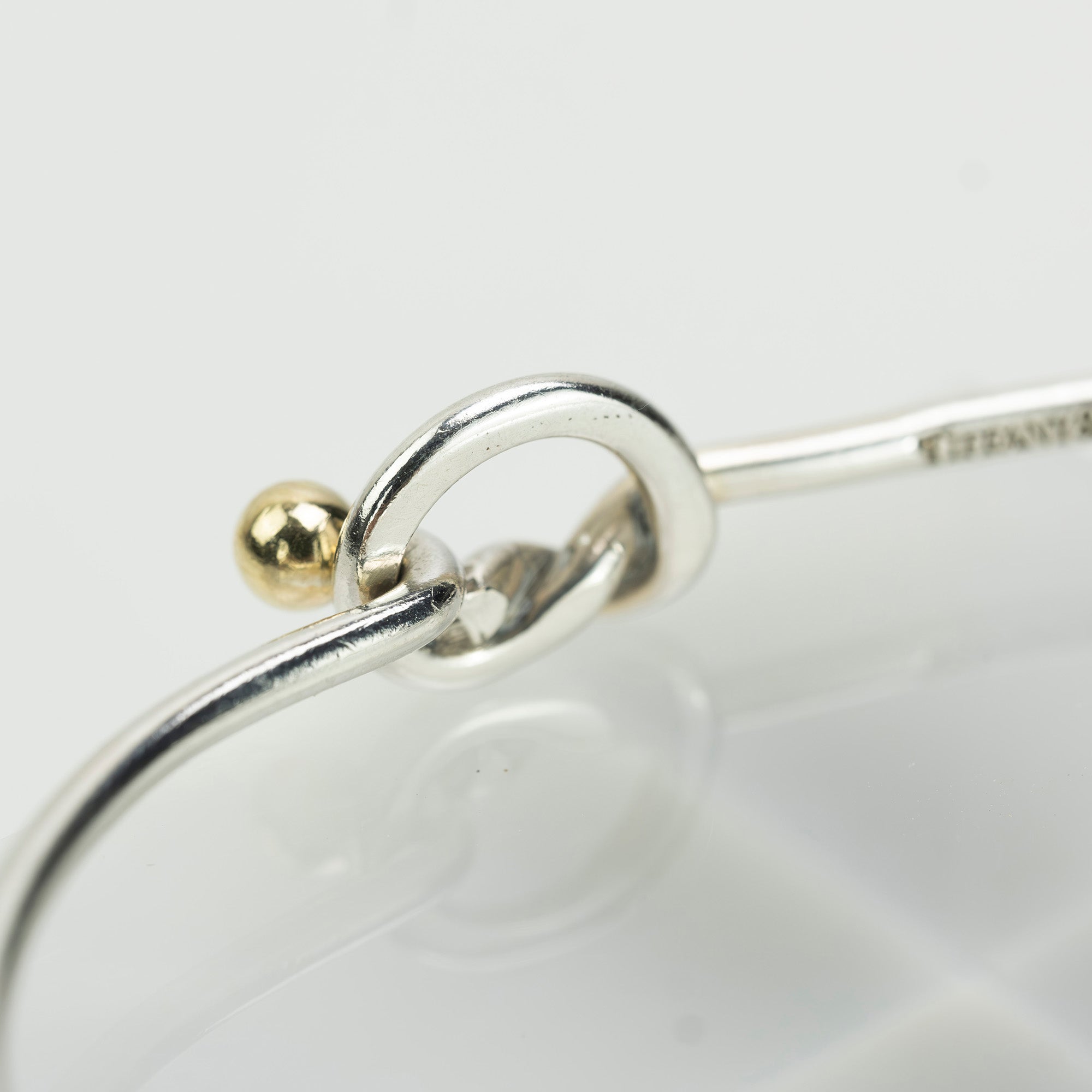 Tiffany & Co. Love Knot Bangle Bracelet Women's Accessory Silver 925 K18 7g