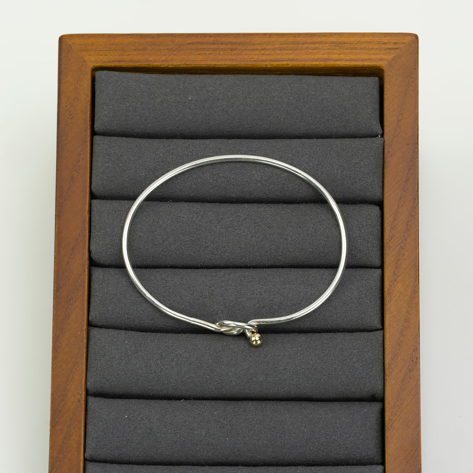 Tiffany & Co. Love Knot Bangle Bracelet Women's Accessory Silver 925 K18 7g