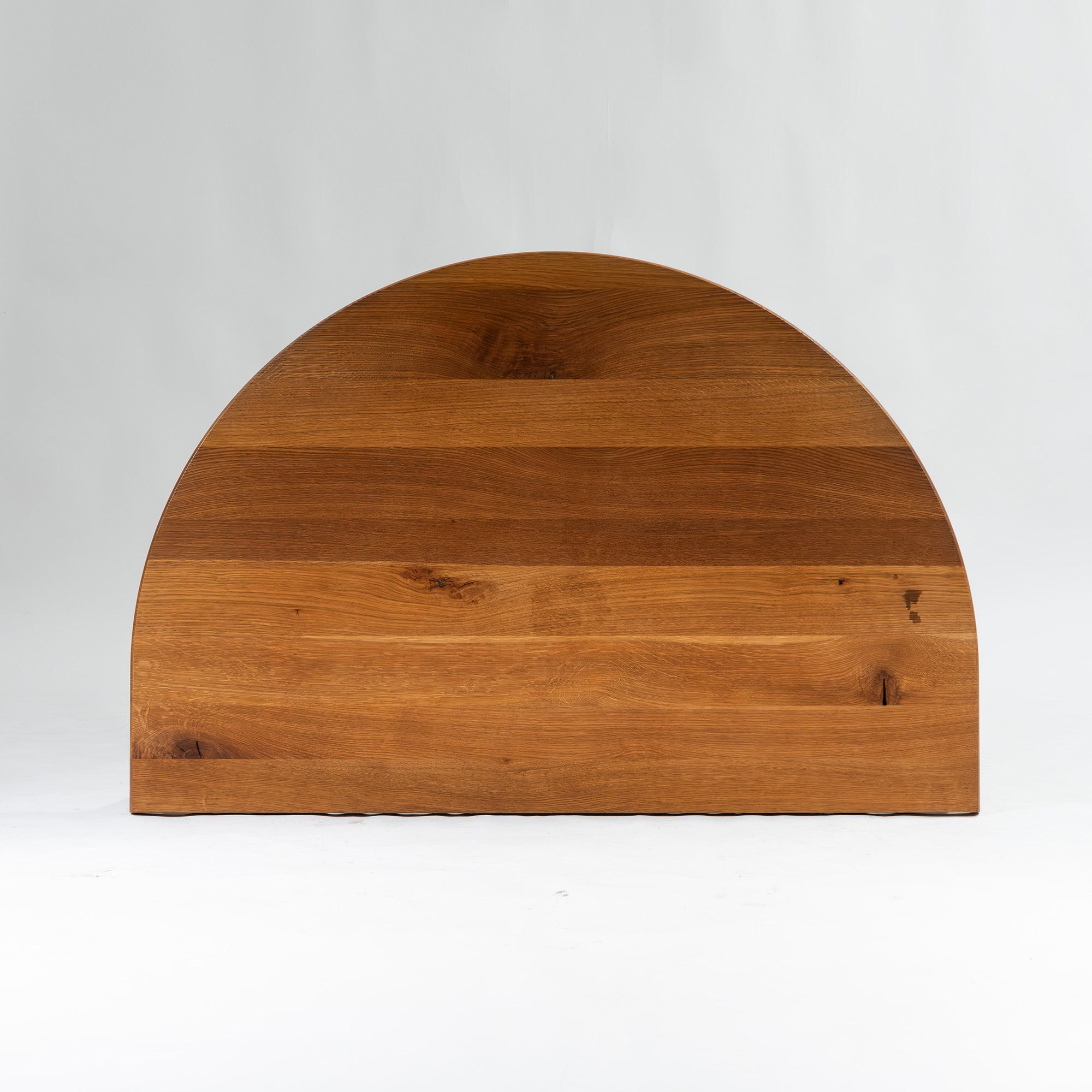 Center table Hida Sangyo Mori no Kotoba Semicircular living table W150 White oak solid wood Woodpecker Toshimitsu Sasaki Japanese modern Natural