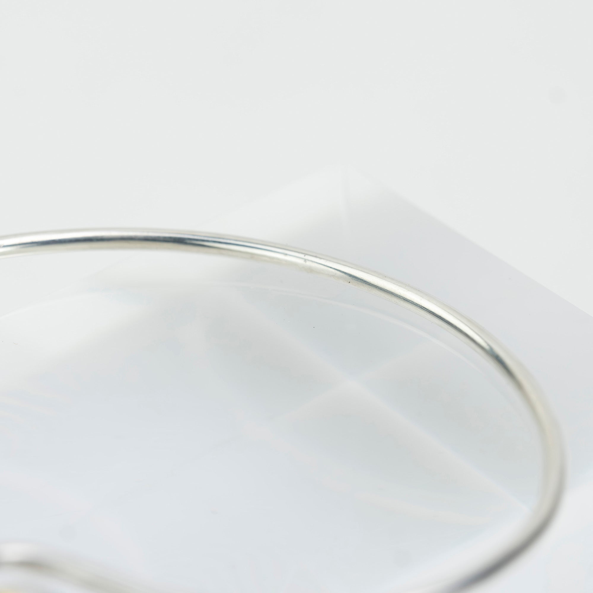 Tiffany & Co. Double Heart Bangle Bracelet Women's Accessory Silver 925 K18