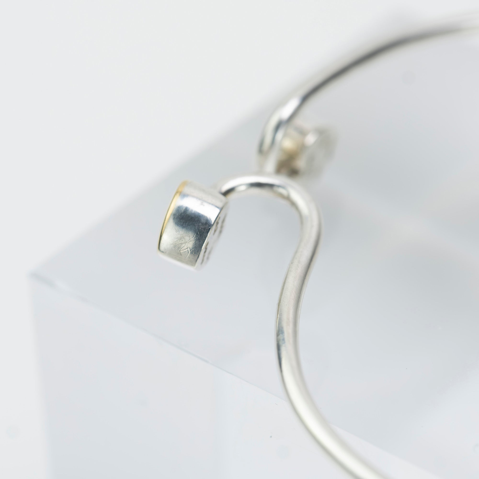 Tiffany & Co. Double Heart Bangle Bracelet Women's Accessory Silver 925 K18