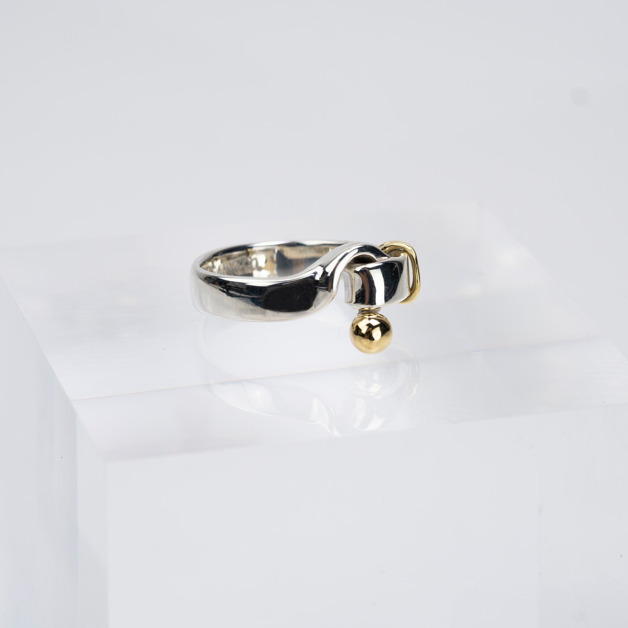 ティファニー TIFFANY&Co. フック&アイ リング 9号 レディースアクセサリー シルバー925 K18