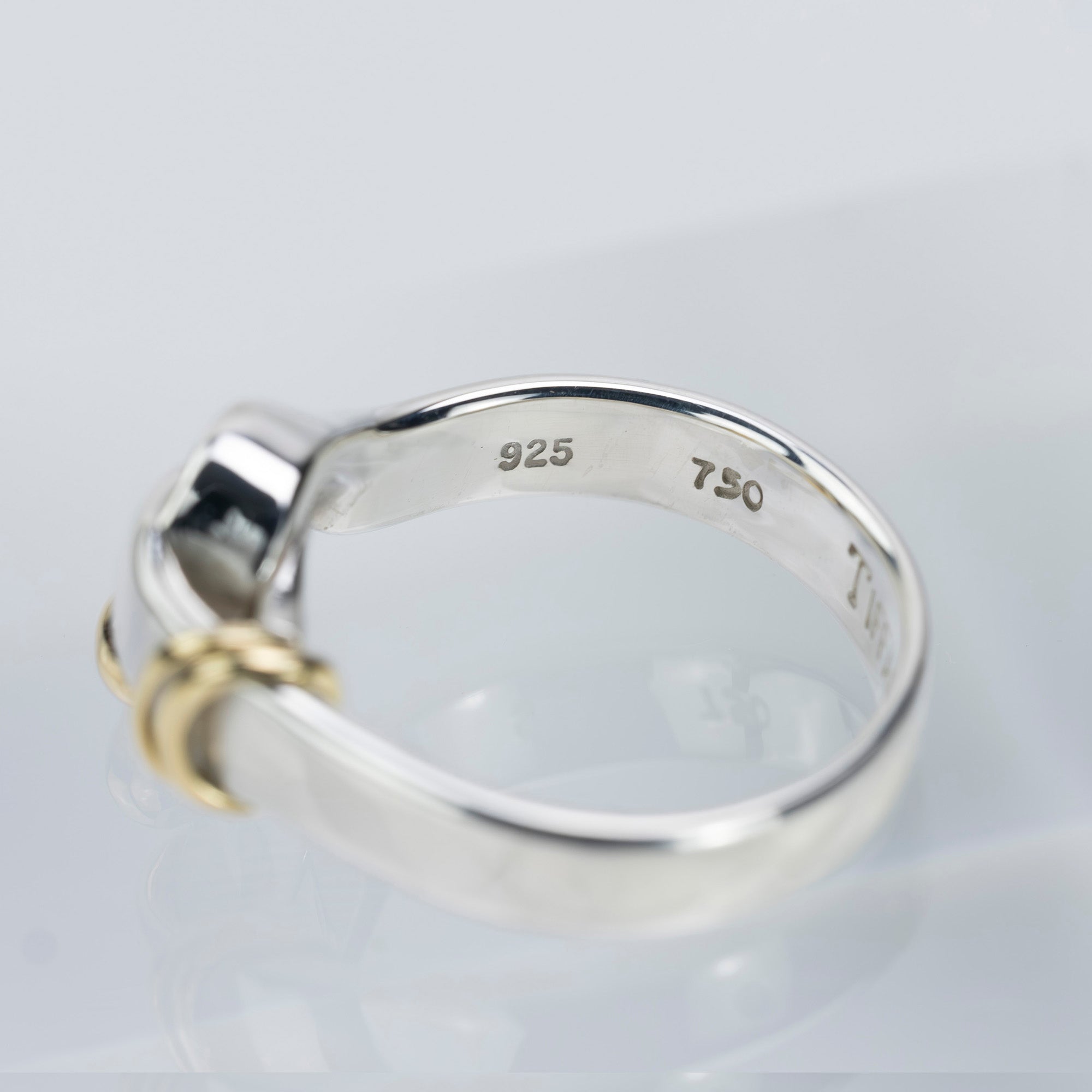 ティファニー TIFFANY&Co. フック&アイ リング 9号 レディースアクセサリー シルバー925 K18