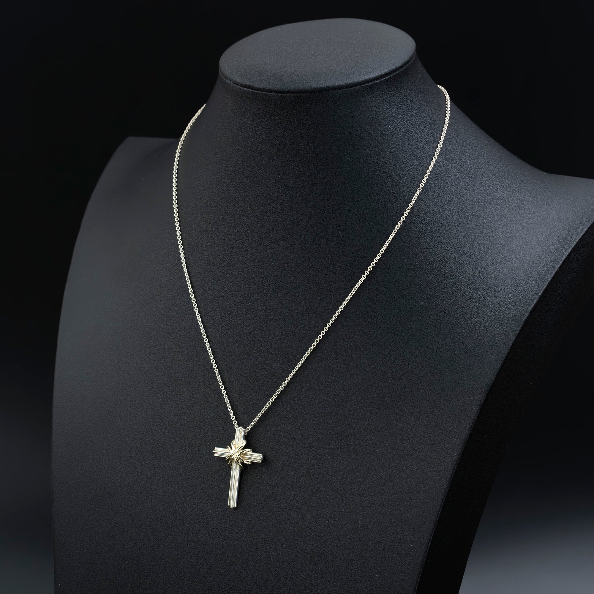 ティファニー TIFFANY&Co. シグネチャークロスネックレス アクセサリー シルバー925 K18 ユニセックス