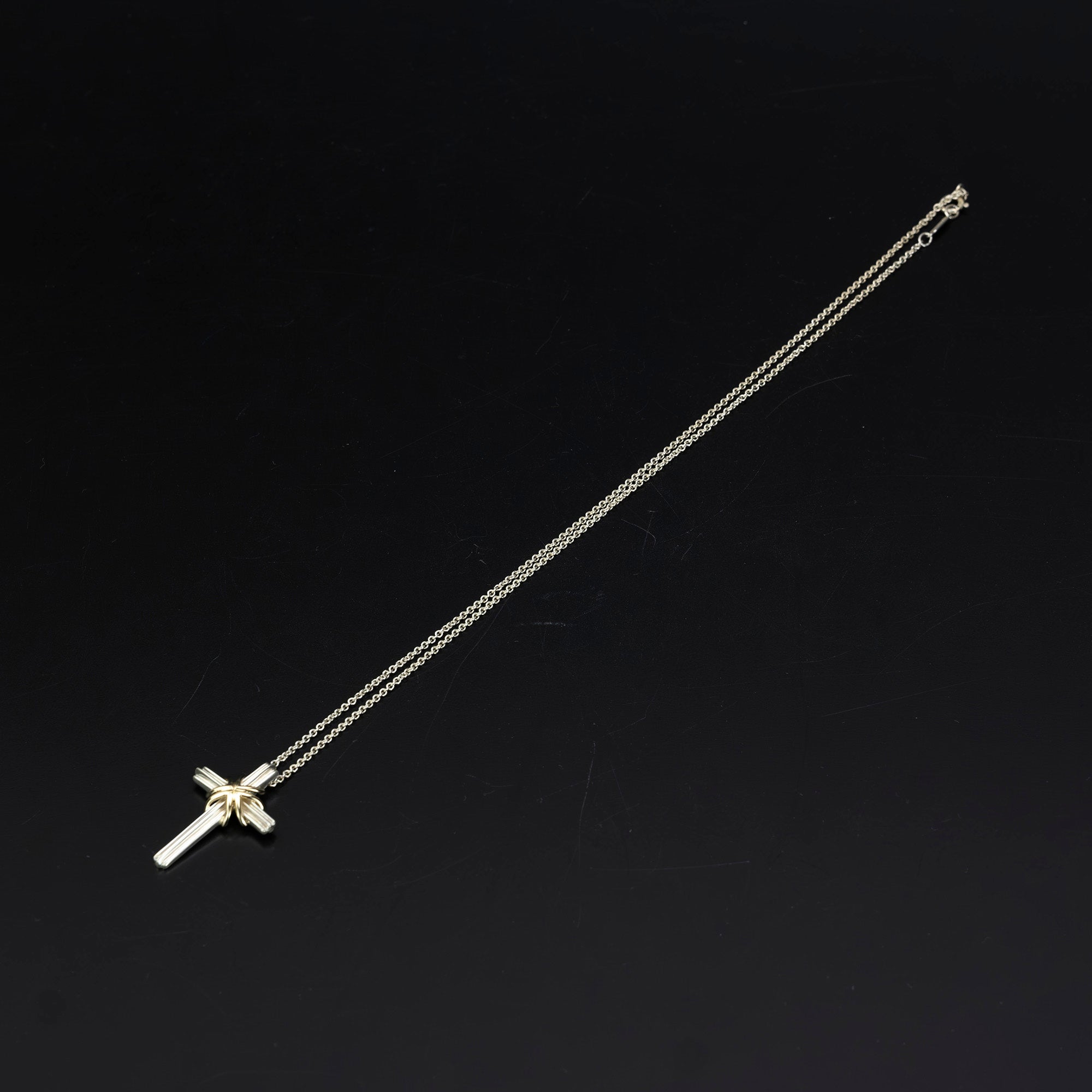 ティファニー TIFFANY&Co. シグネチャークロスネックレス アクセサリー シルバー925 K18 ユニセックス