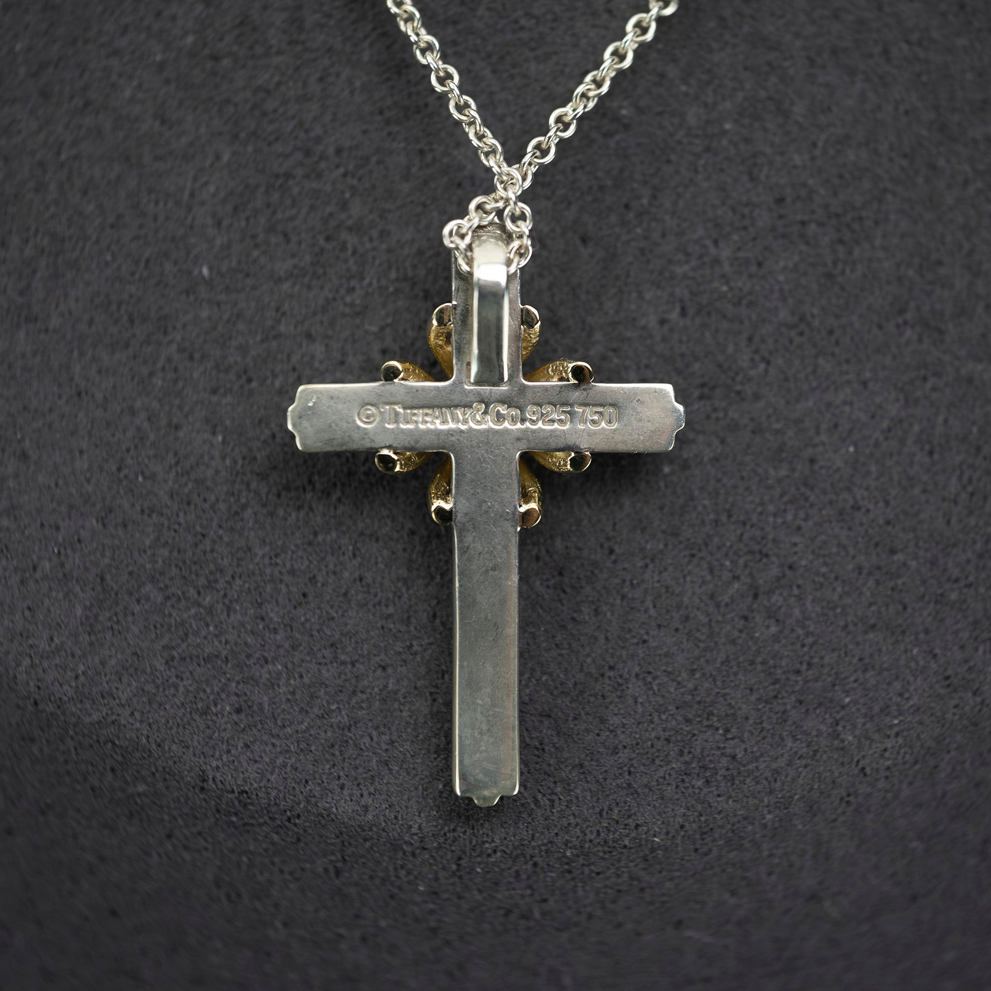 ティファニー TIFFANY&Co. シグネチャークロスネックレス アクセサリー シルバー925 K18 ユニセックス