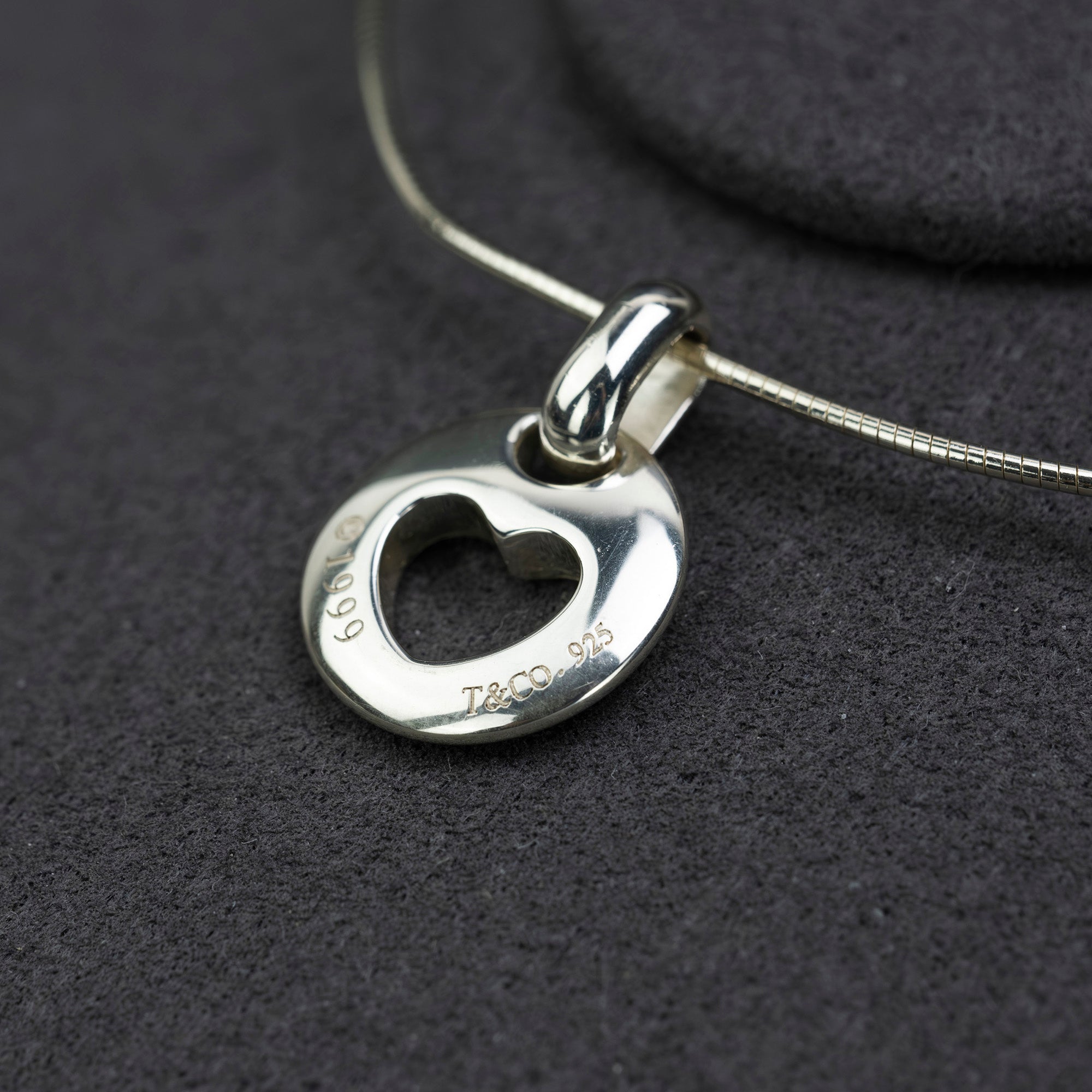 Tiffany & Co. Pierced Heart Choker Women's Accessory Silver 925