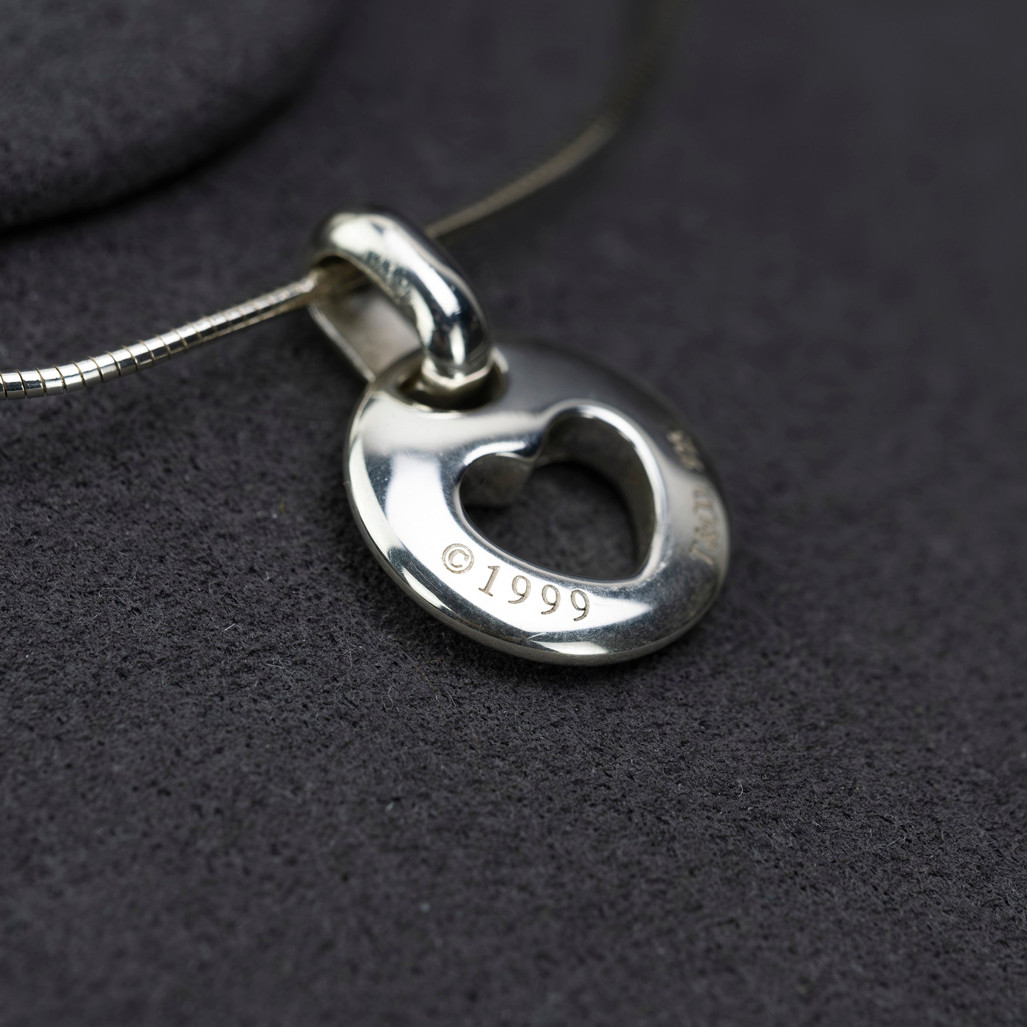 Tiffany & Co. Pierced Heart Choker Women's Accessory Silver 925