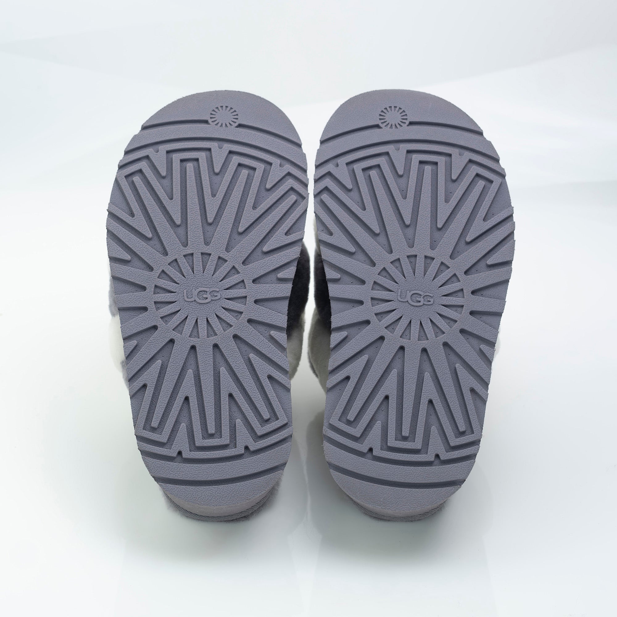 UGG Disco Stripe Slide Women's Sandals 22cm Grey x White Good Condition