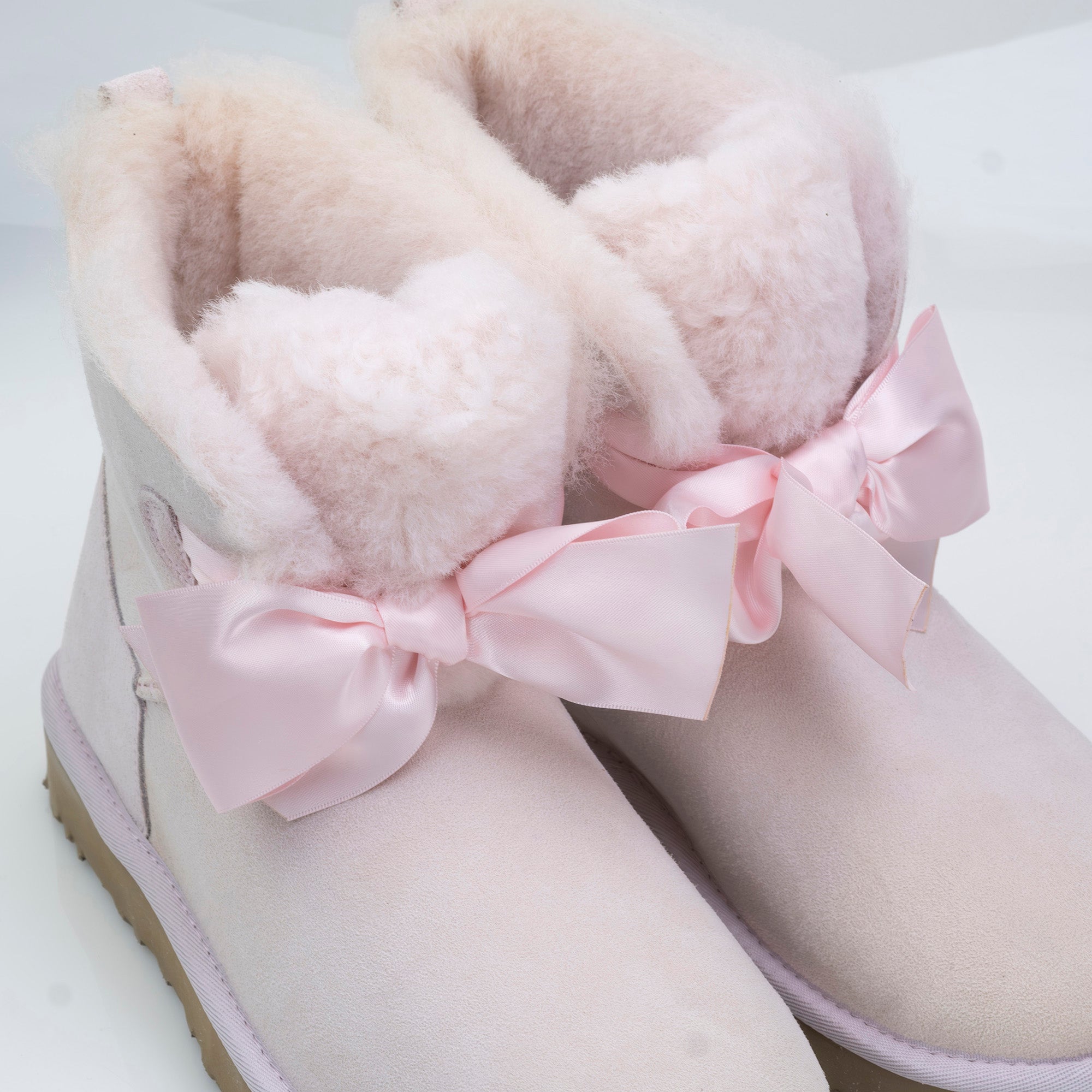 UGG GITA BOW MINI Women's Boots 25cm Pink Good Condition