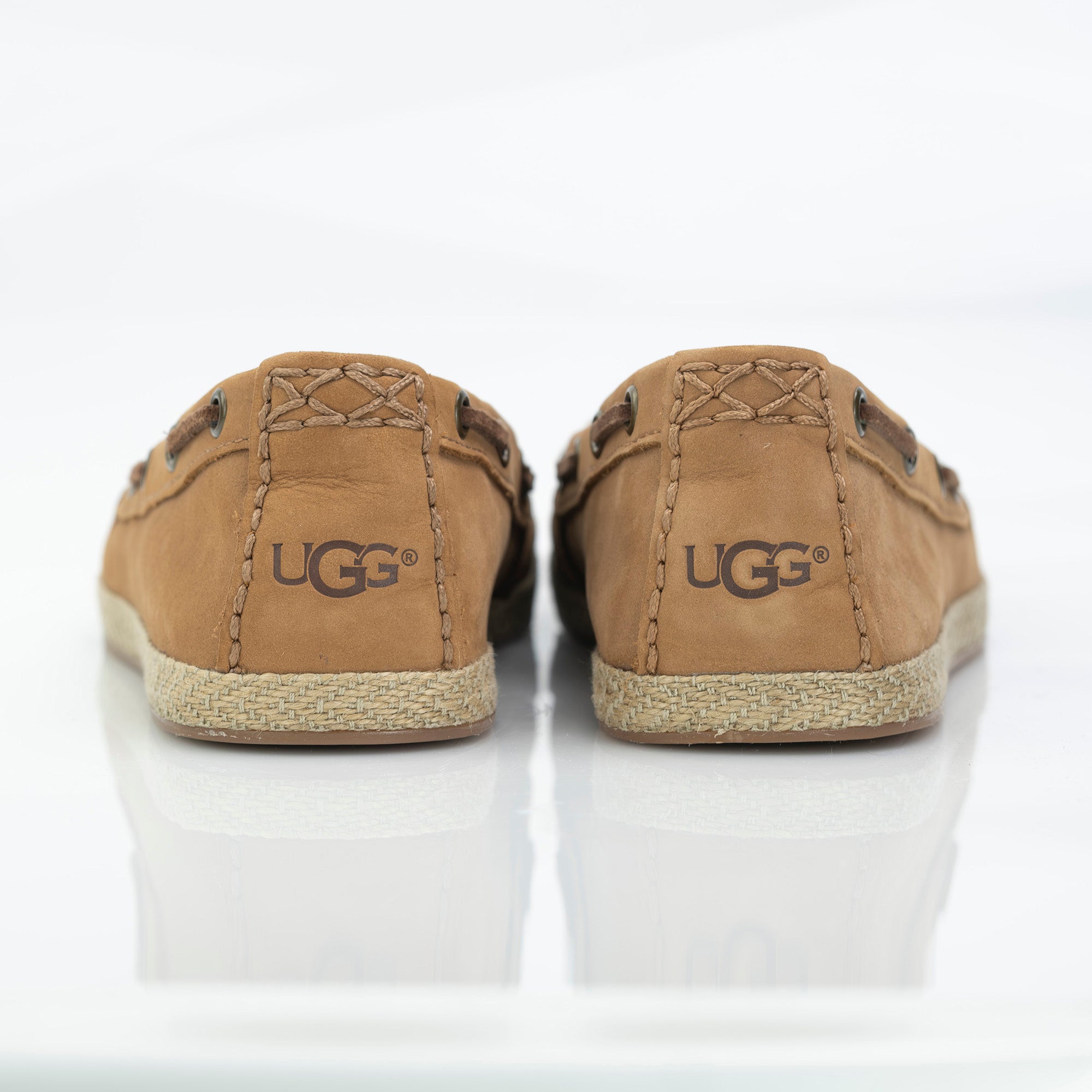 UGG Suzette Flat Shoes Moccasins Loafers Chestnut Color 22.5cm Good Condition