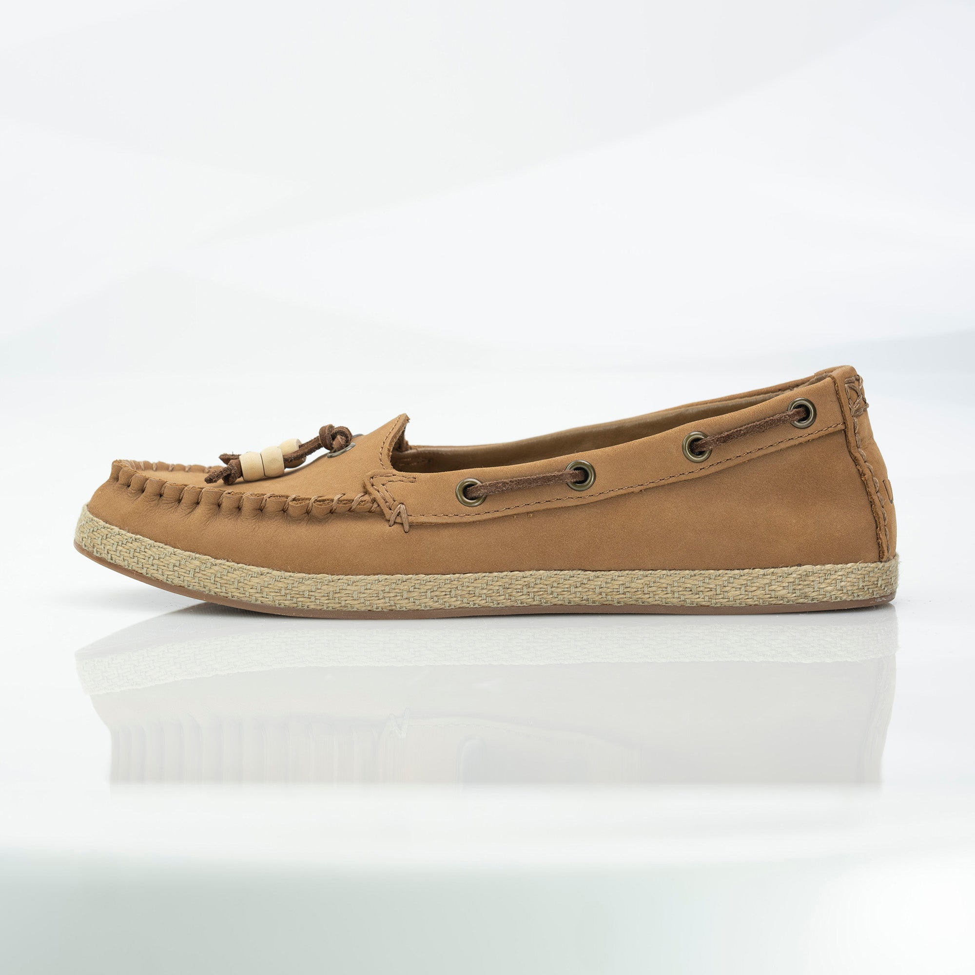 UGG Suzette Flat Shoes Moccasins Loafers Chestnut Color 22.5cm Good Condition