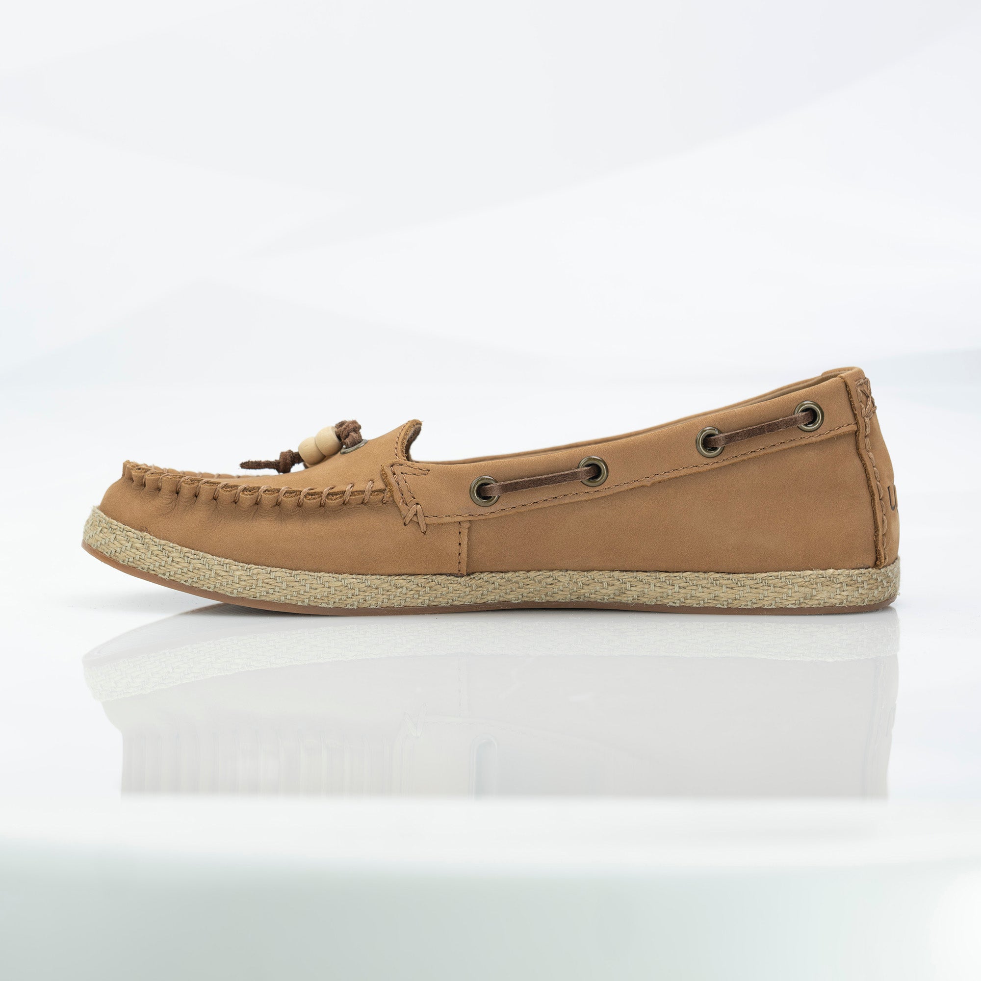 UGG Suzette Flat Shoes Moccasins Loafers Chestnut Color 22.5cm Good Condition