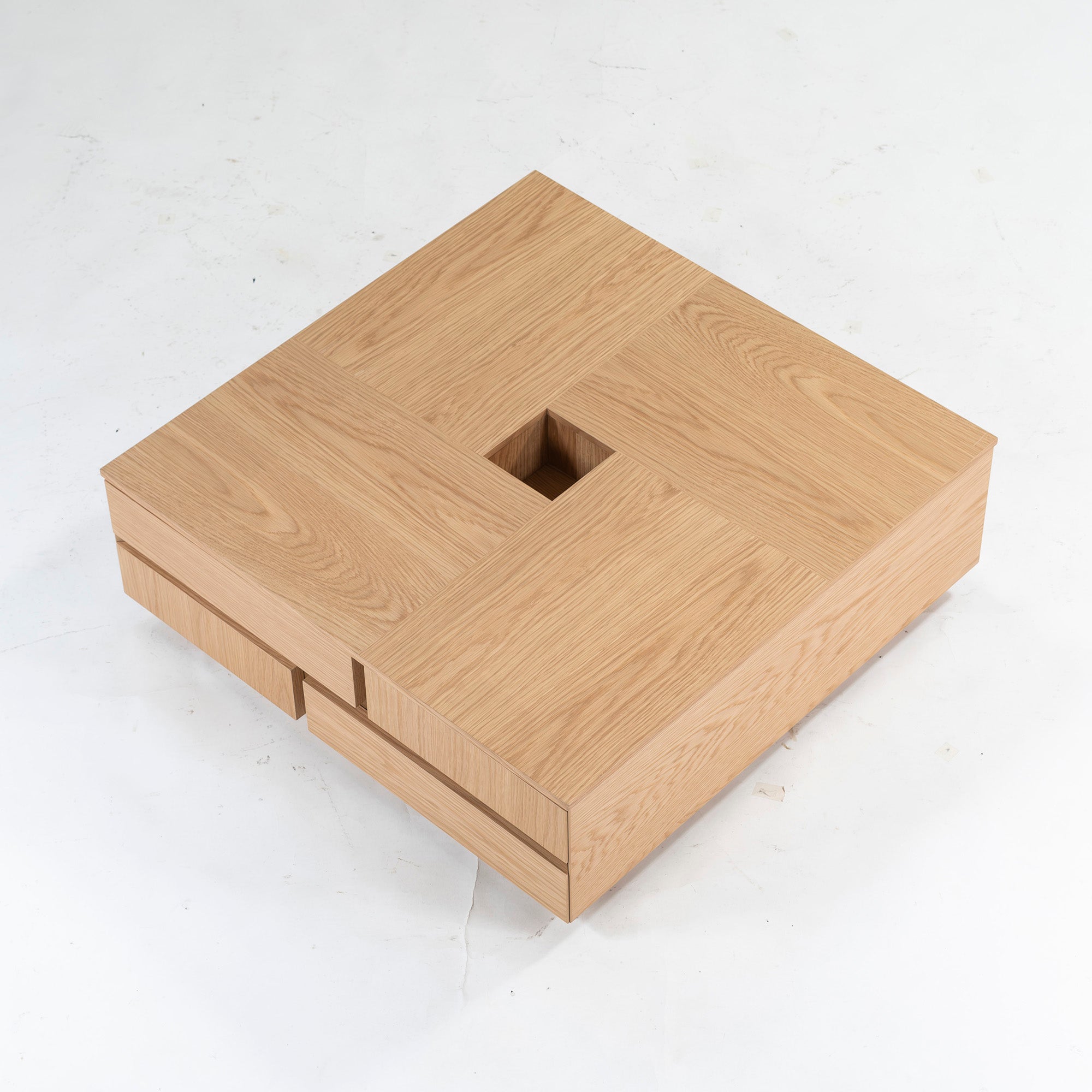 Seki Furniture Center Table NIPPONAIRE ATORI2 Coffee Table Oak Wood Storage Living Table Natural Modern