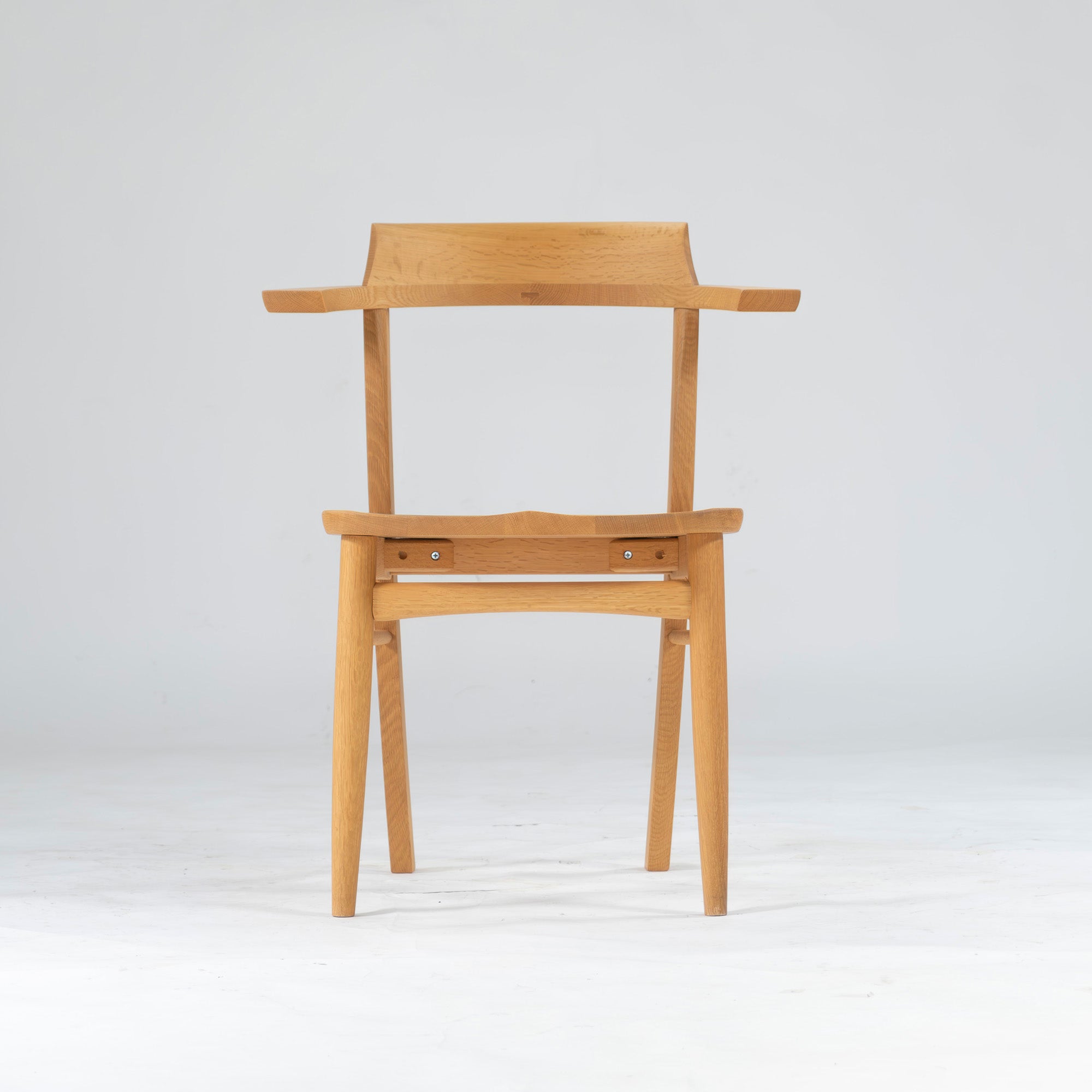Dining chair Kashiwa Mokko OB21 Sophie wooden seat (1) Half arm chair Oak wood Solid wood Oak wood Natural modern Japanese modern Hida IDC Otsuka