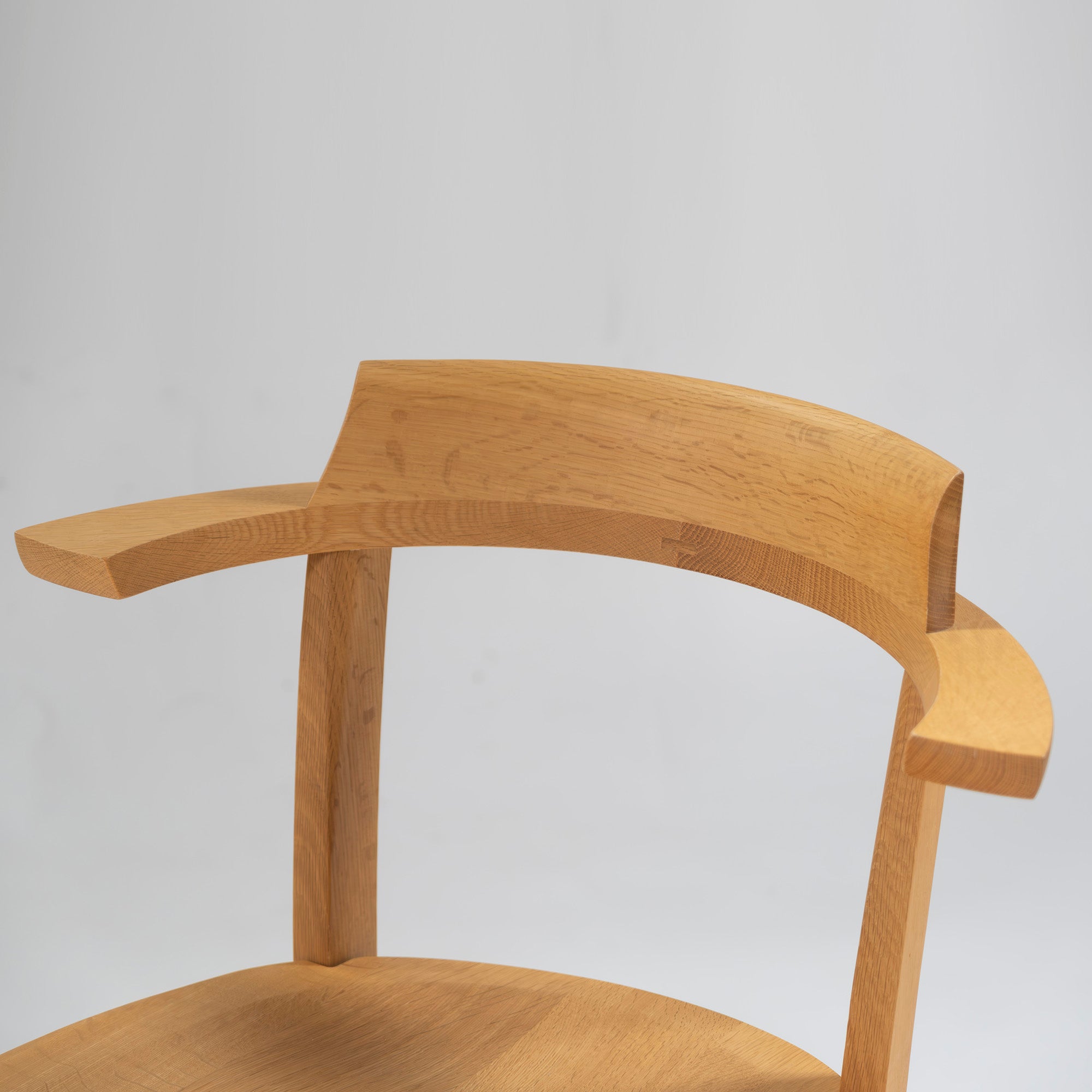 Dining chair Kashiwa Mokko OB21 Sophie wooden seat (1) Half arm chair Oak wood Solid wood Oak wood Natural modern Japanese modern Hida IDC Otsuka