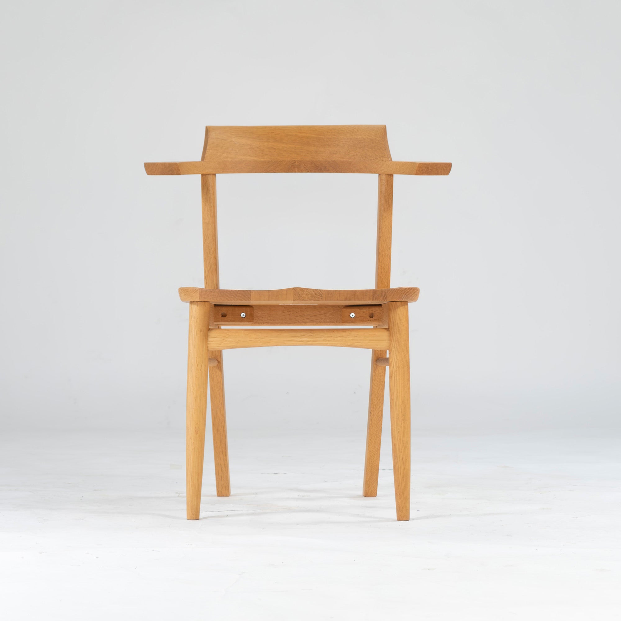 Dining chair Kashiwa Mokko OB21 Sophie plank seat (2) half arm chair oak wood solid wood oak wood natural modern Japanese modern Hida IDC Otsuka