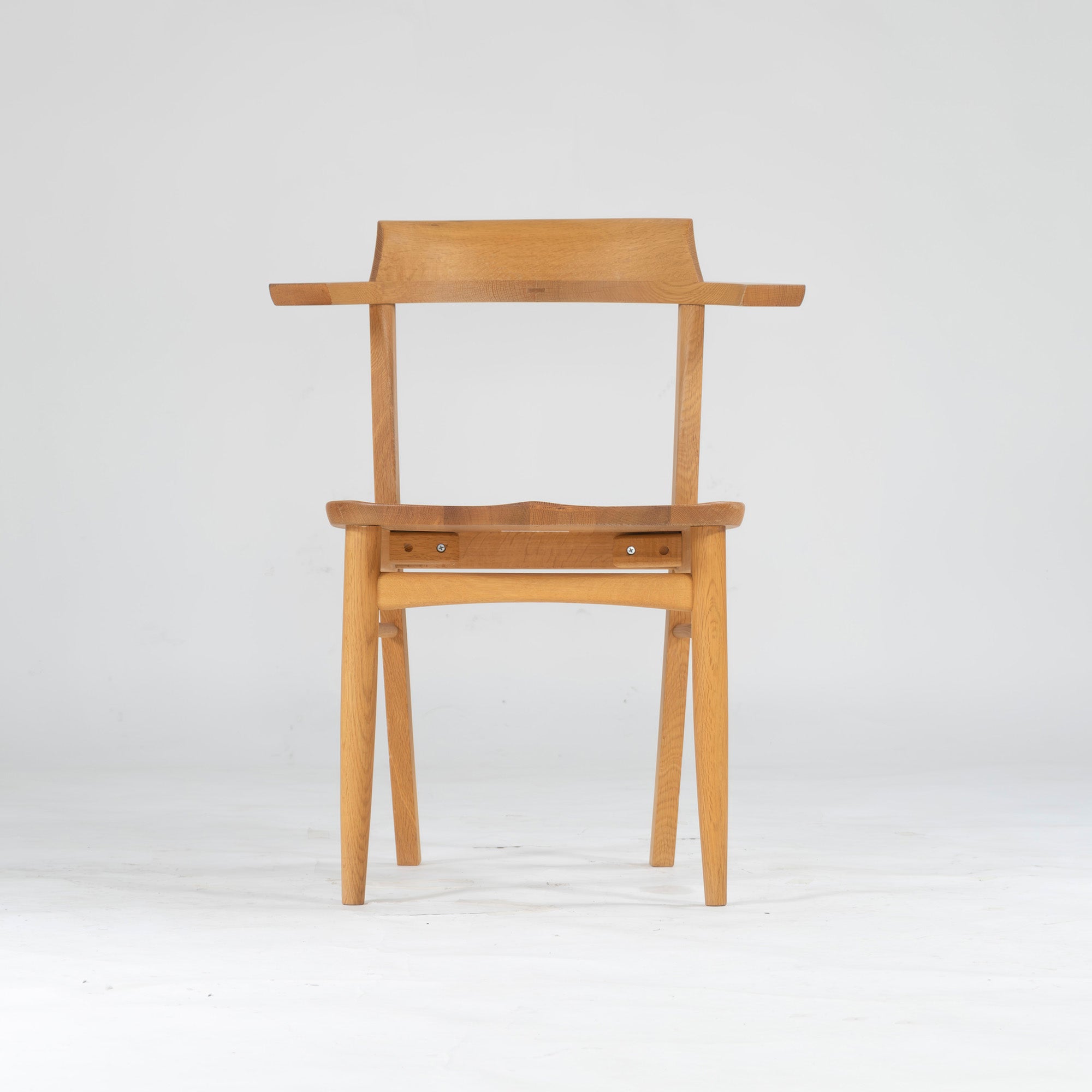 Dining chair Kashiwa Mokko OB21 Sophie plank seat (3) half arm chair oak wood solid wood oak wood natural modern Japanese modern Hida IDC Otsuka