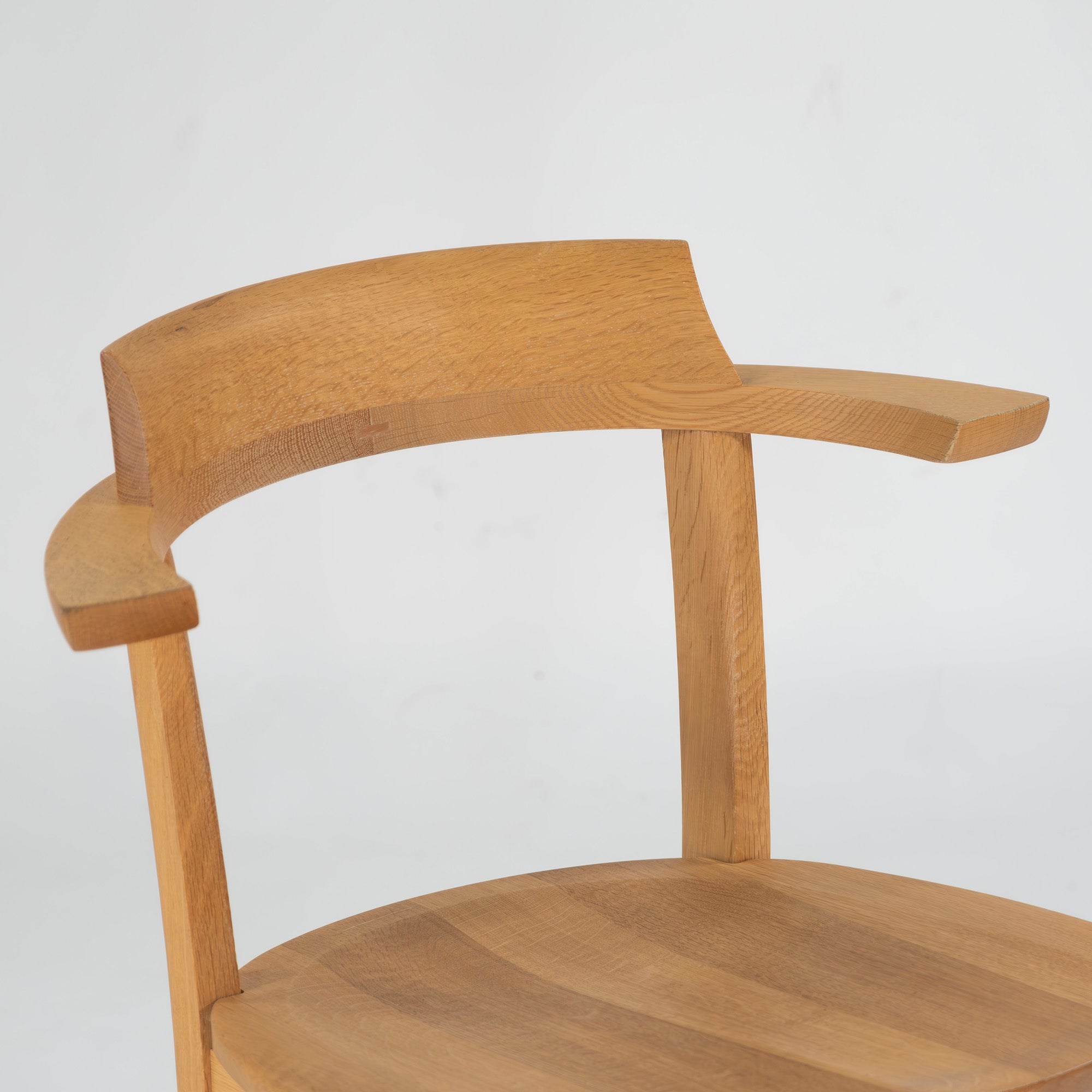 Dining chair Kashiwa Mokko OB21 Sophie plank seat (3) half arm chair oak wood solid wood oak wood natural modern Japanese modern Hida IDC Otsuka